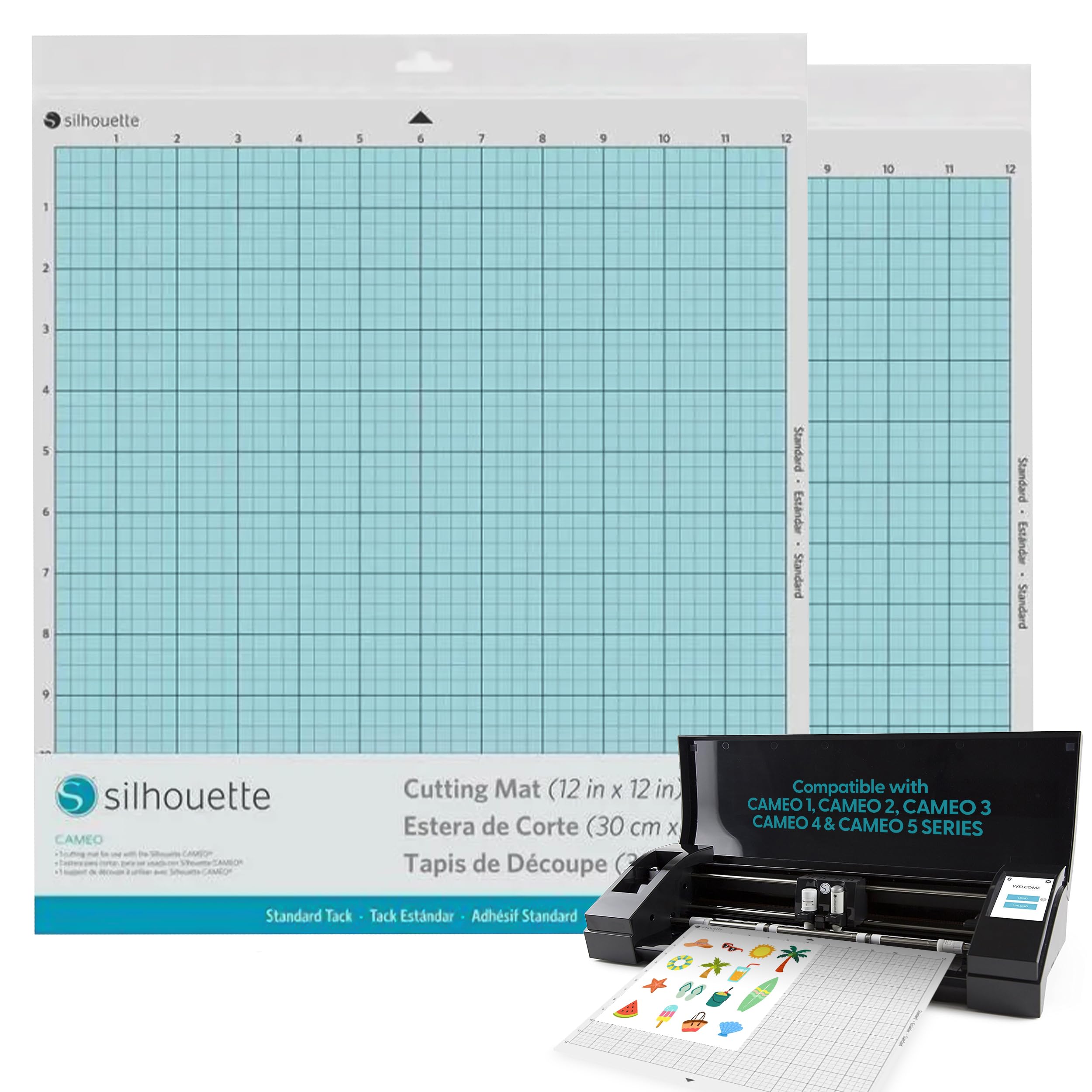 Amazon.com: Silhouette CAMEO 12 x 12 Inch Cutting Mat (2 Pack