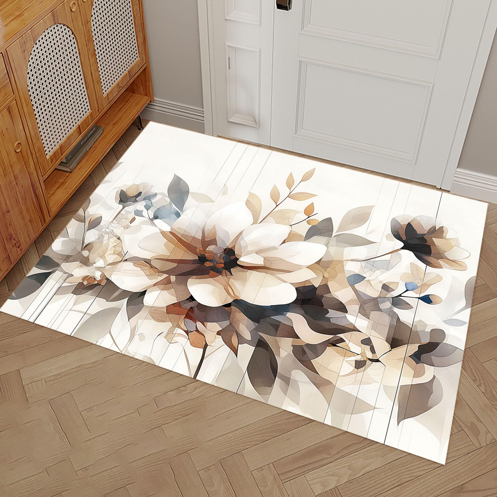 Tapis de Porte Paillasson d'Entrée Moderne Extérieur et Intérieur Beige