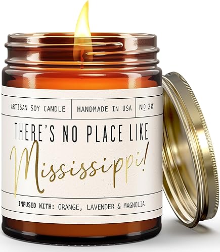 Vista 109 de Regalos de Nueva York, decoración de Nueva York para el hogar – 'There No Place Like New York Candle, con manzana jugosa, canela y calabaza I New