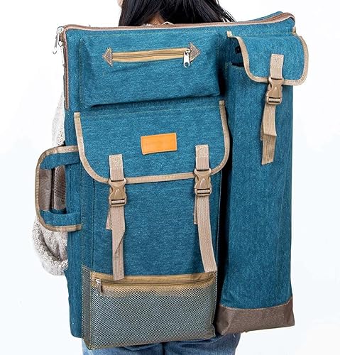 Miniatura 9 de TRANSON Art Portfolio Case Artist Mochila Bolsa de lona grande 26" x 19.5"