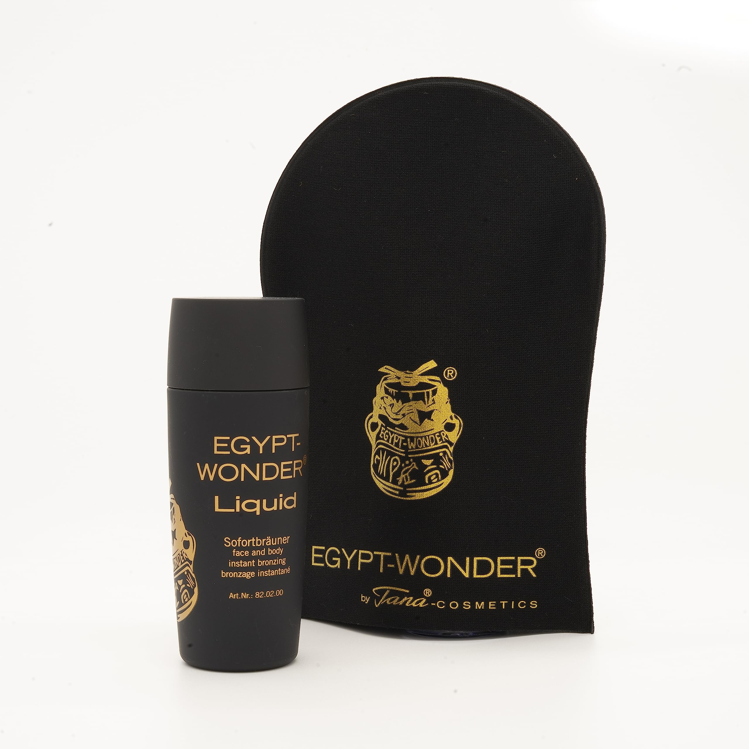 EGYPT-WONDER Liquid Sofortbräuner Tanning Liquid, Self Tanning für natürliche bräune und pflegende Wirkung, bis zu 24 Stunden Halt, inkl. Kosmetikhandschuh - 100ml