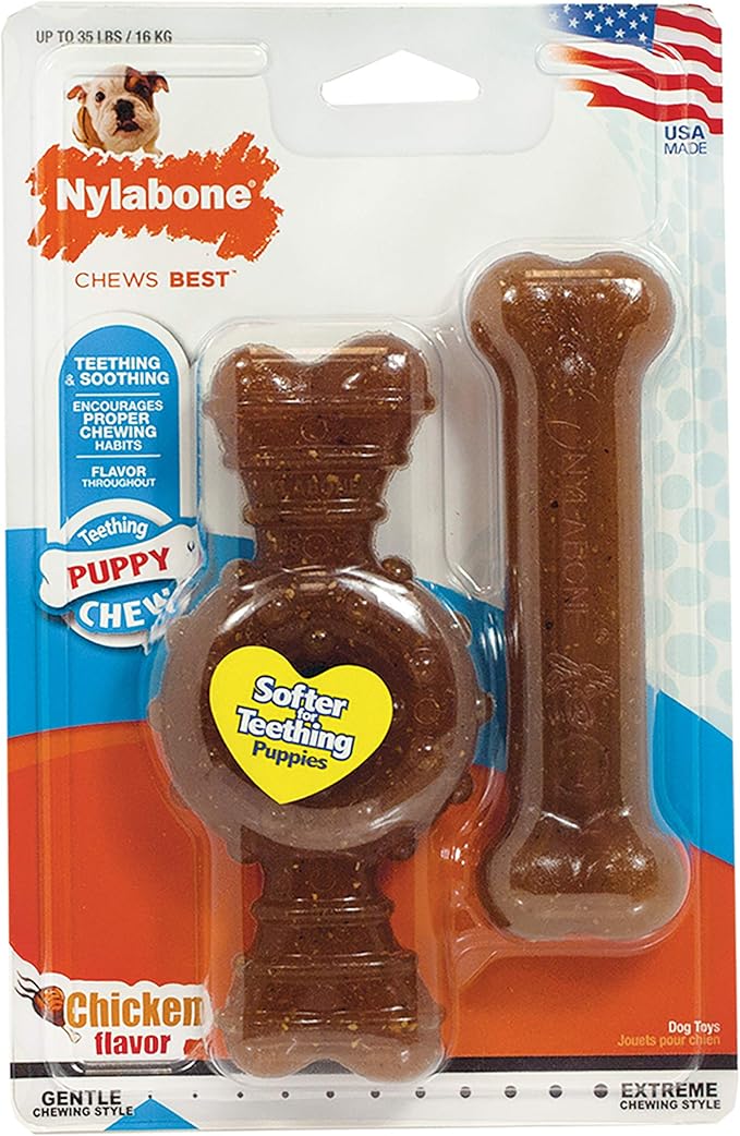 Pet Supplies Pet Chew Toys Nylabone Puppy Chew Toy Twin Pack