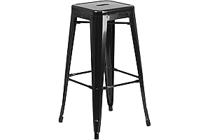 Flash Furniture 30 Inch Black Tolix Bar Stool