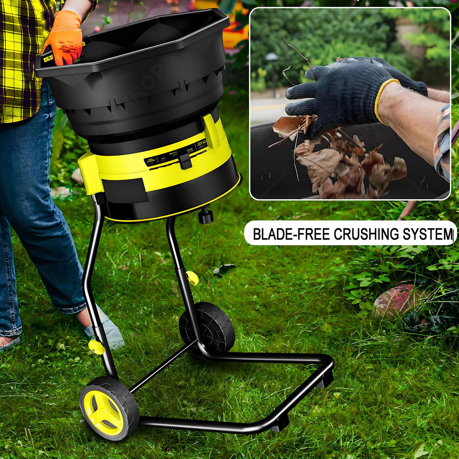 Biotrituratore Elettrico Tritafoglie 2500w 30m