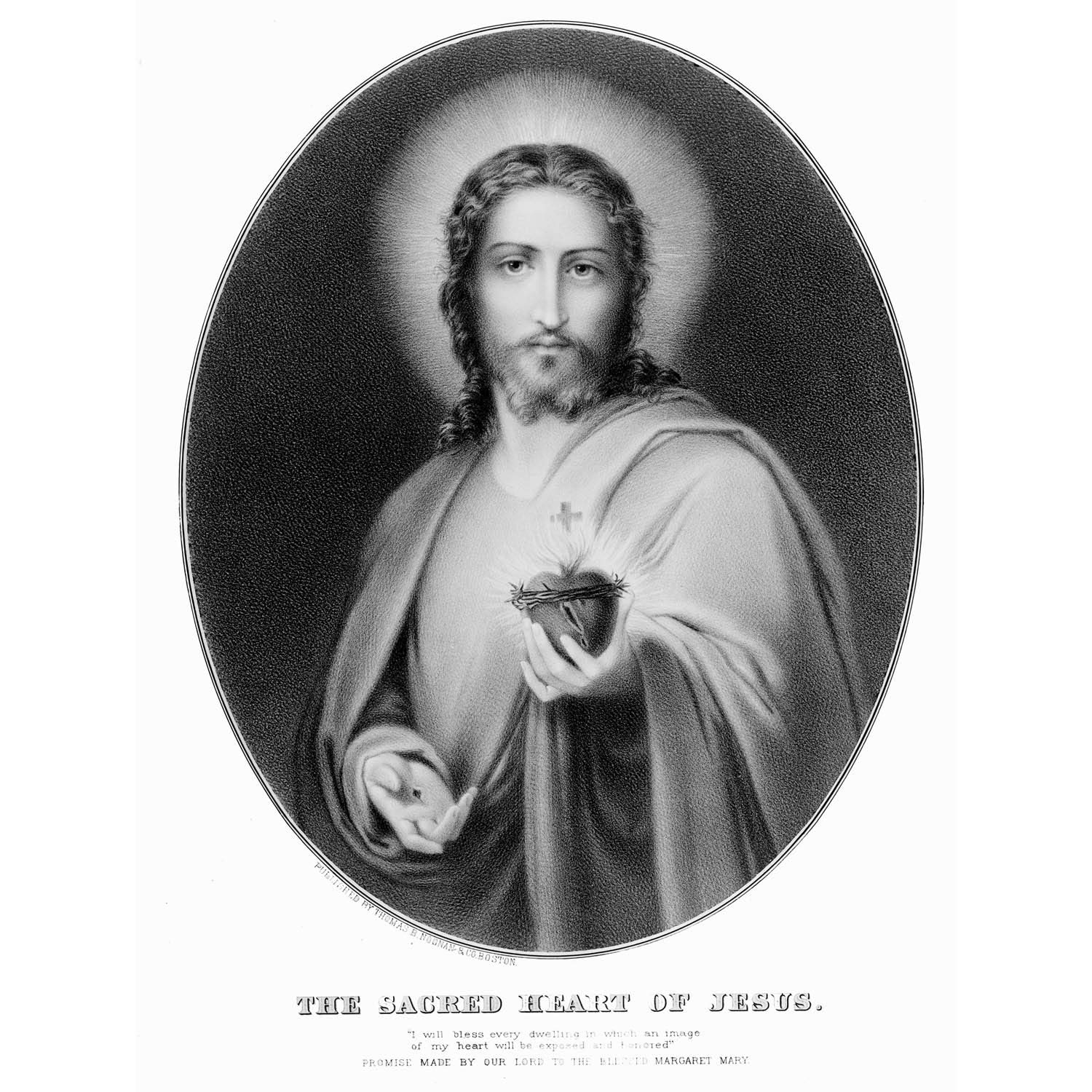 Wee Blue Coo PAINTING ALLEGORY PORTRAIT MESSAGE JESUS SACRED HEART POSTER ART PRINT