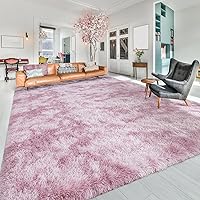 Vista 46 de Alfombras Softlife para dormitorio de 4x5.3 pies, alfombra de área púrpura para sala de estar, alfombras peludas súper suaves para dormitorio