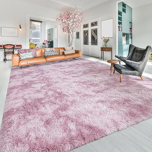 Miniatura 46 de Alfombras Softlife para dormitorio de 4x5.3 pies, alfombra de área púrpura para sala de estar, alfombras peludas súper suaves para dormitorio