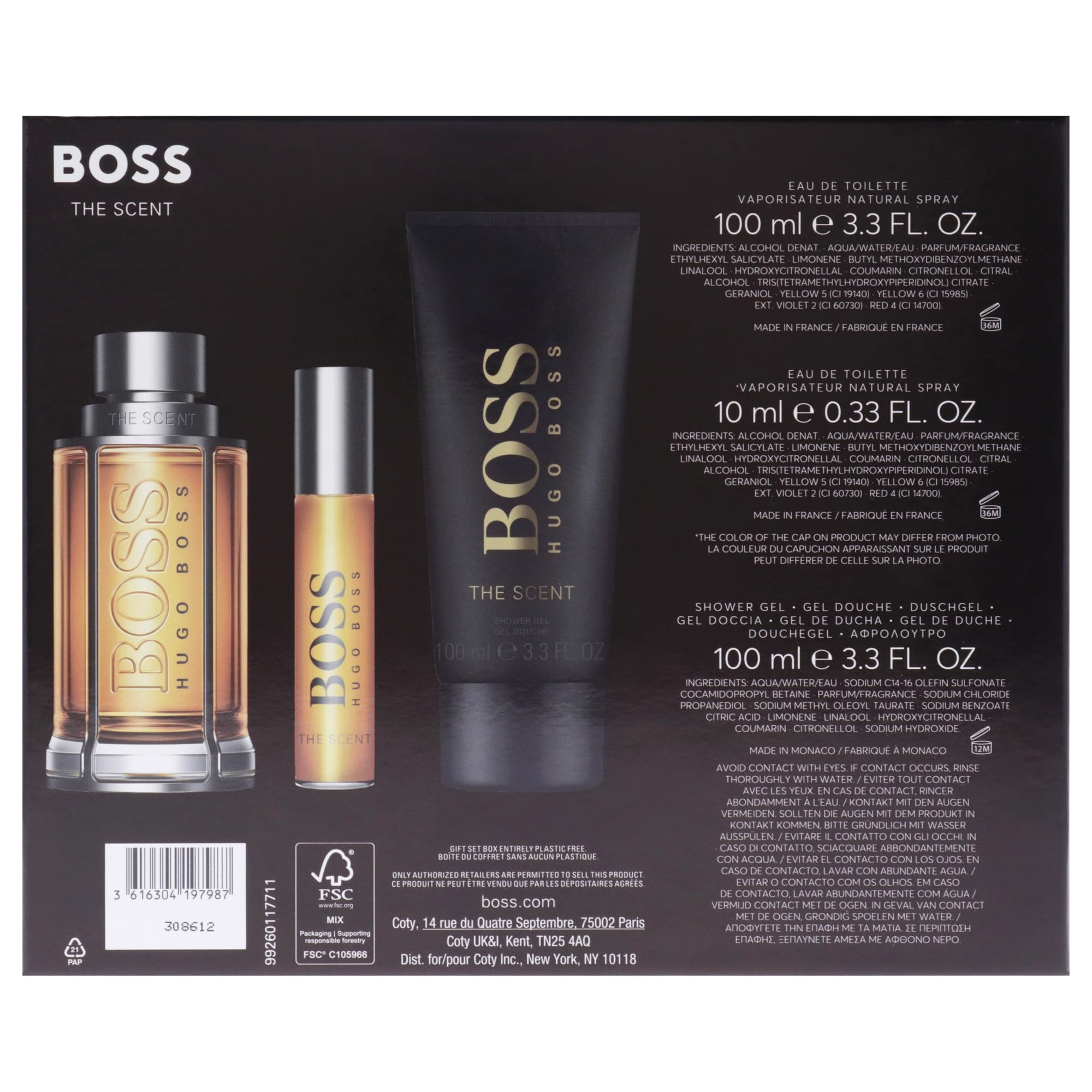 Hugo Boss zestaw perfum męskie EDT Boss The Scent 3 szt