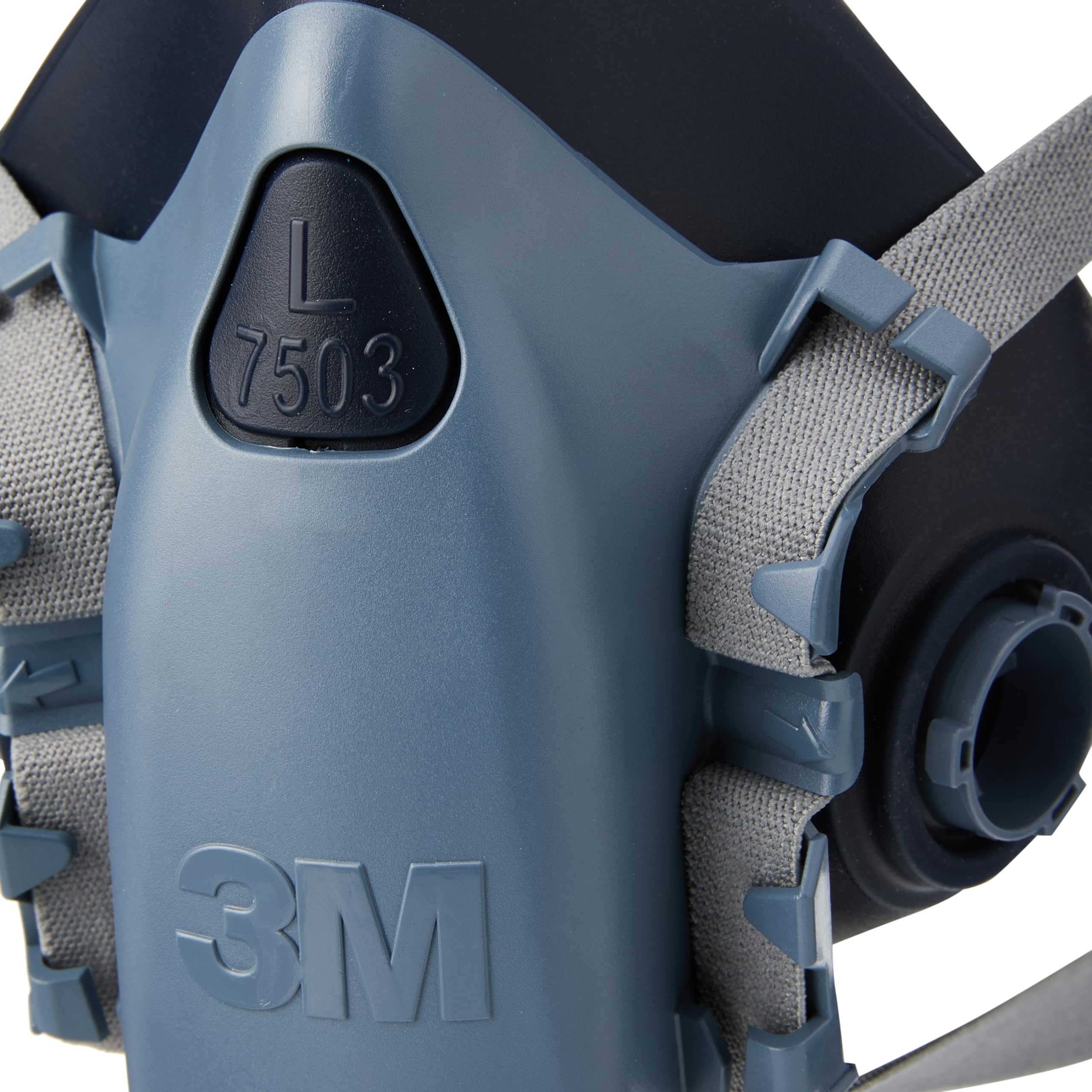 Image secondaire de 3M K7503 70-0716-1804-8 Demi-Masque en silicone avec soupape expiratoire Cool FlowTM Taille Grande, Certifié EN sécurité