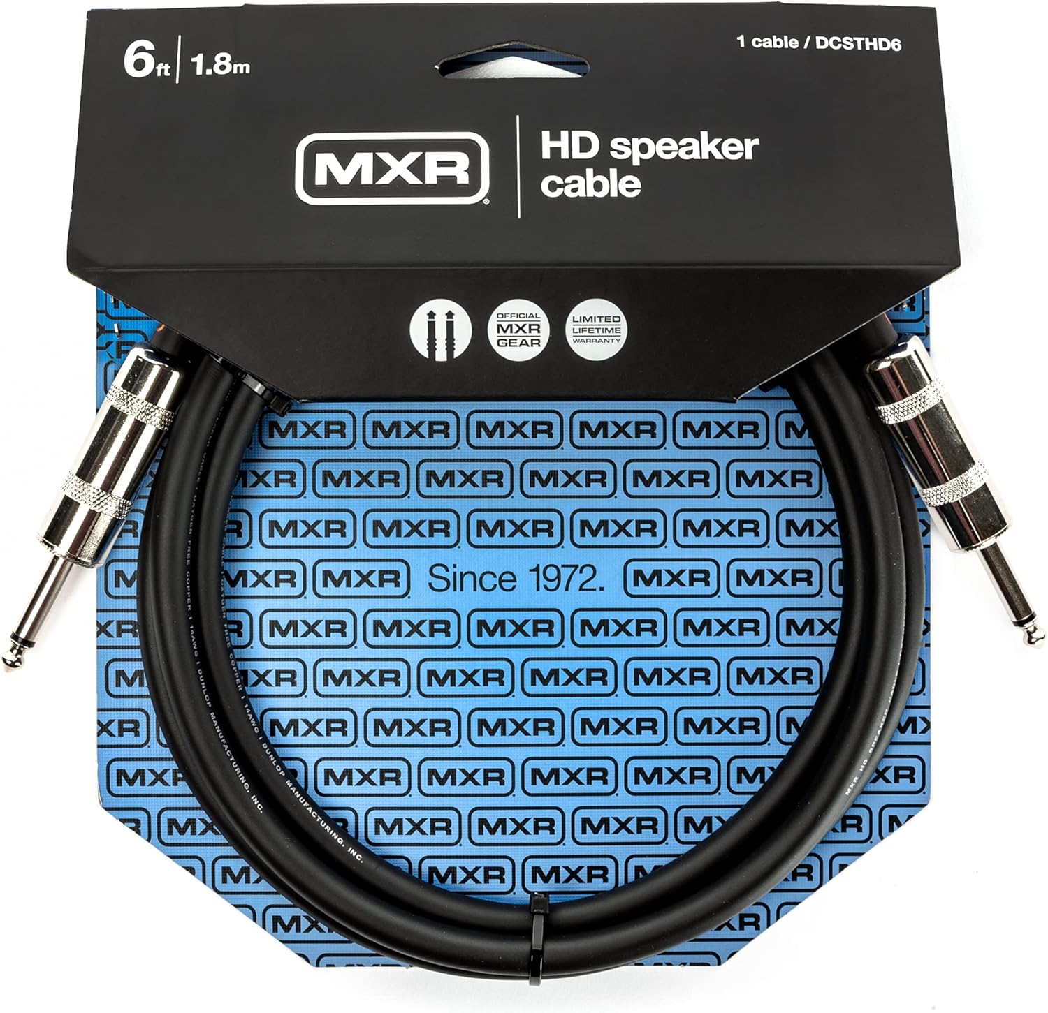 MXR Heavy Duty TS 1/4 Inch Speaker Cable 6 ft|1.8 m (DCSTHD6)
