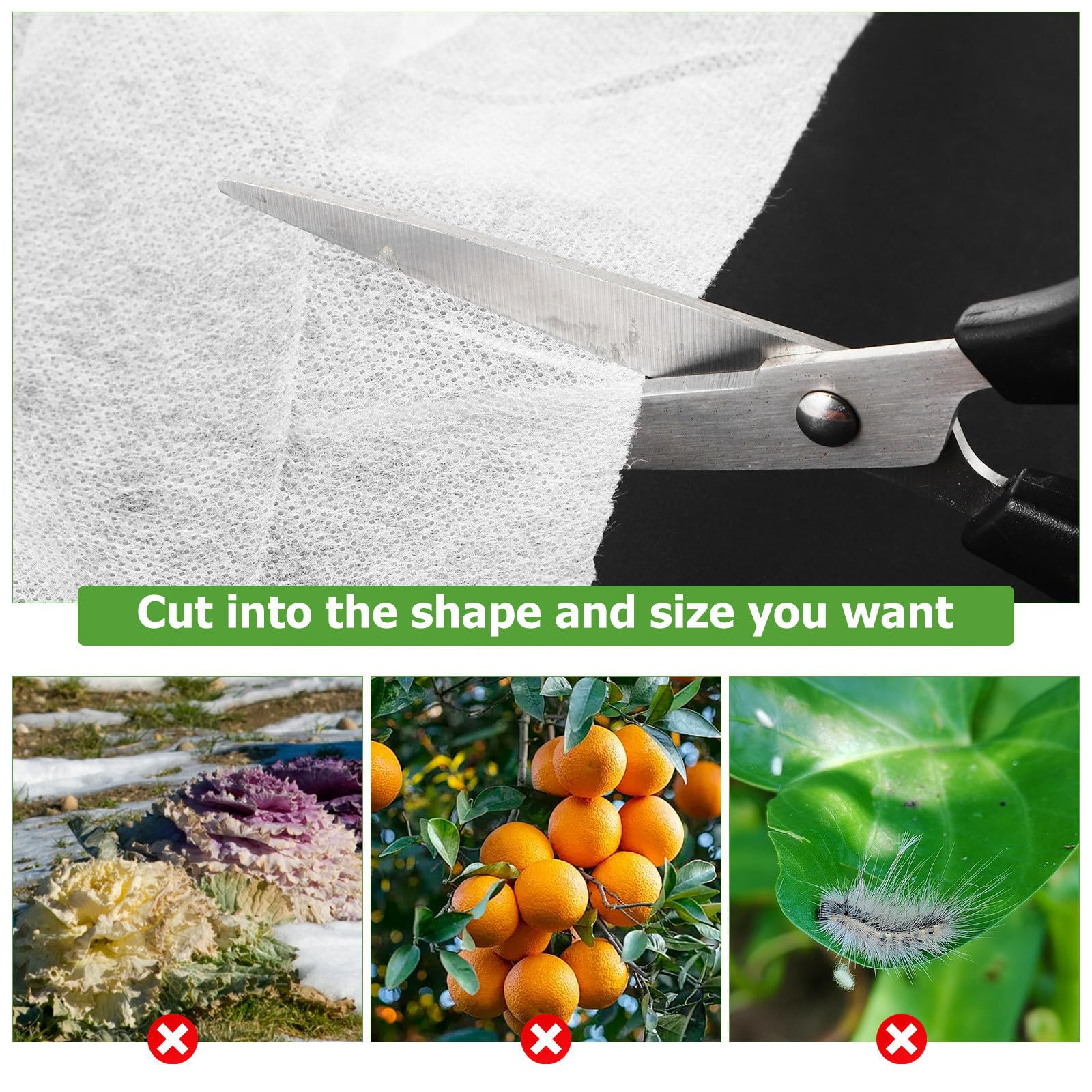 Voile Horticole en Tissu Non Tissé 2 Pièces Protection Gel pour Plantes