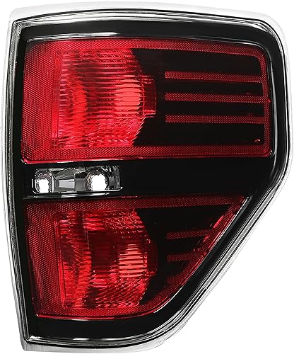 HECASA Luz trasera compatible con Ford F-150 2009-2014 de repuesto para BL3Z13404B BL3Z13404AA W/O arnés de bombillas lente transparente carcasa