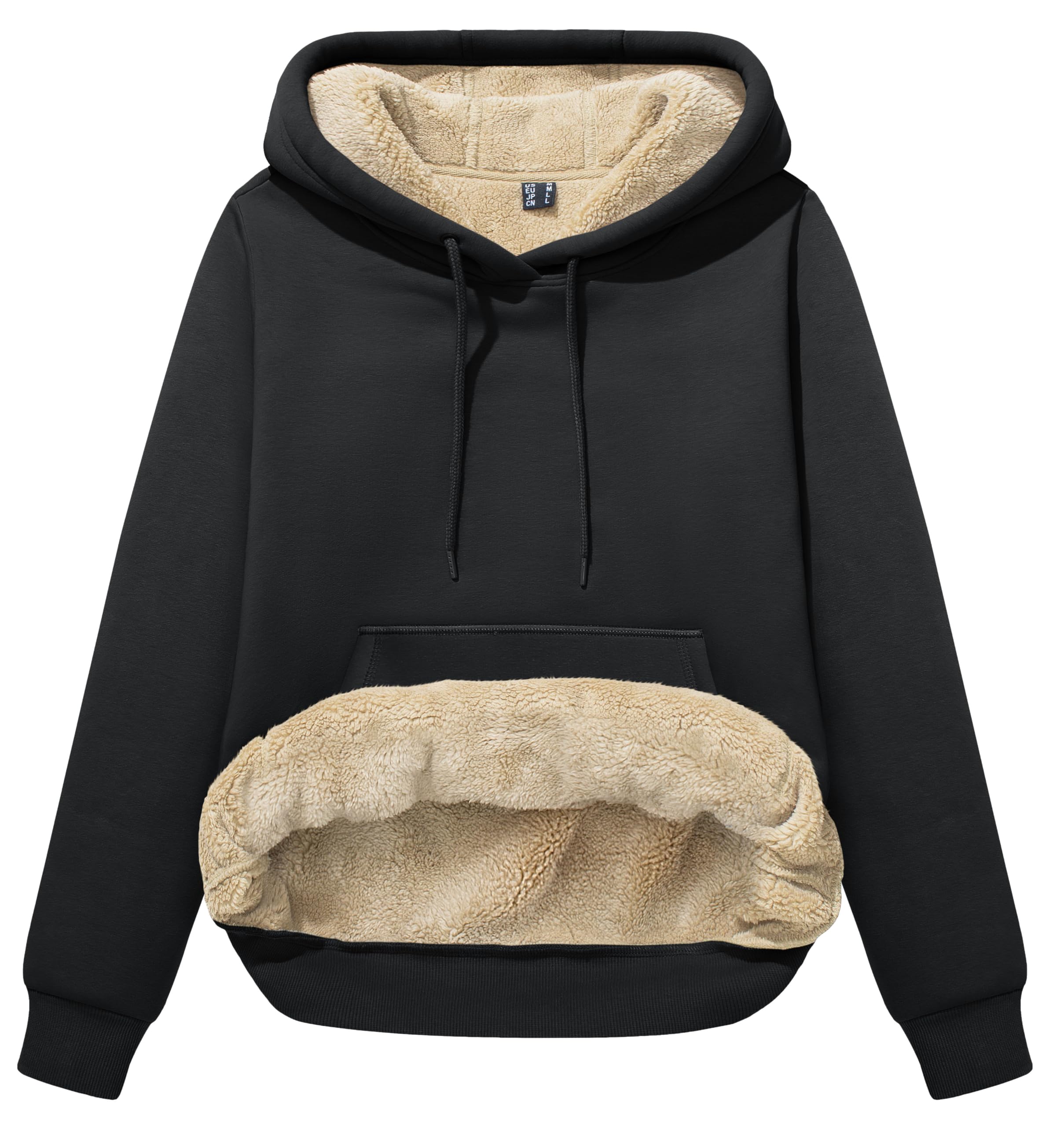 MAGCOMSEN Thick Fleece Lined Hooded Sweatshirt