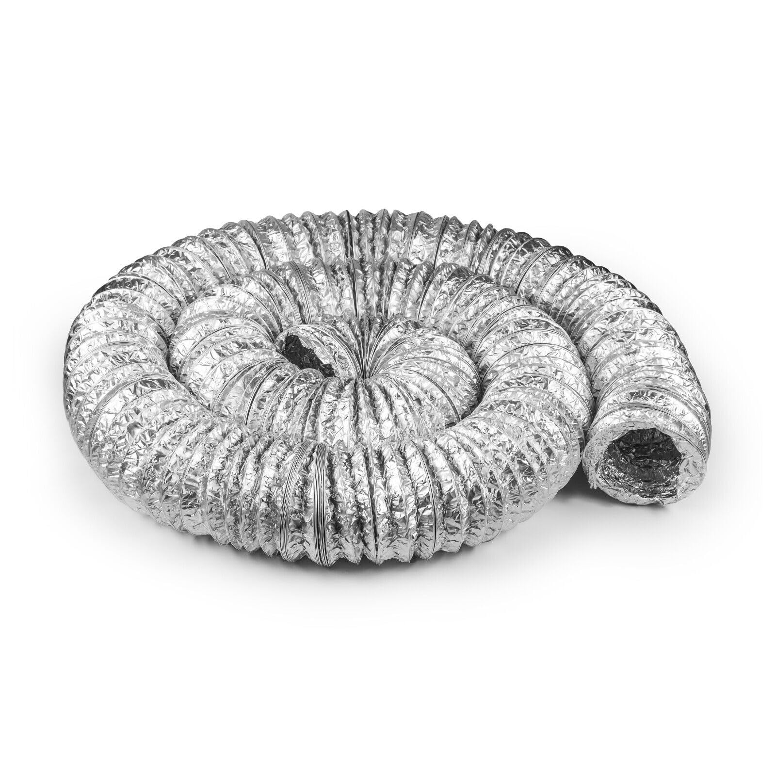 SYSTERM Tubi flessibili in alluminio per ventilazione Ø125 mm. Tubo flessibile flessibile in alluminio flessibile tubo di ventilazione lunghezza 10 m. Intervallo di temperatura: da -30 °C a +140 °C