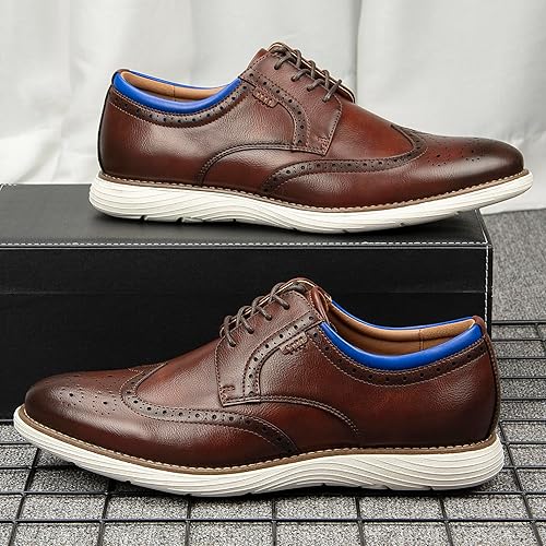 Miniatura 4 de Meijiana Zapatos Oxford para hombre - Zapatos de negocios casuales ligeros de moda