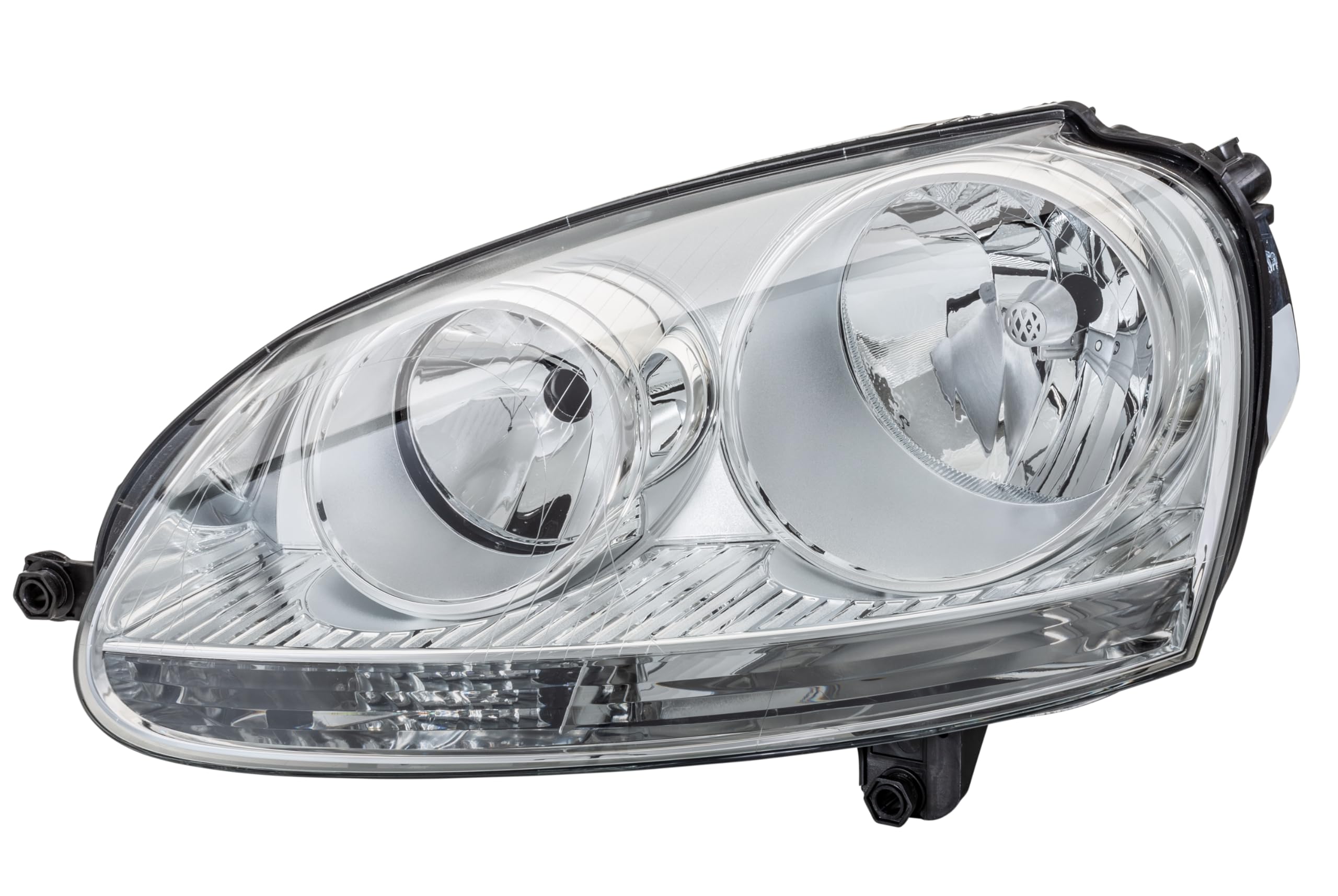 HELLA 1EG 247 007-581 Scheinwerfer - VW Golf 5 (1K1) - chrom - CCC/ECE - für Rechtsverkehr - rechts