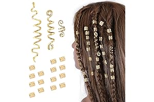 18Pcs Boho Hair Accessories, Loc Hair Jewelry for Women, Braids, Dreadlocks Beads,...