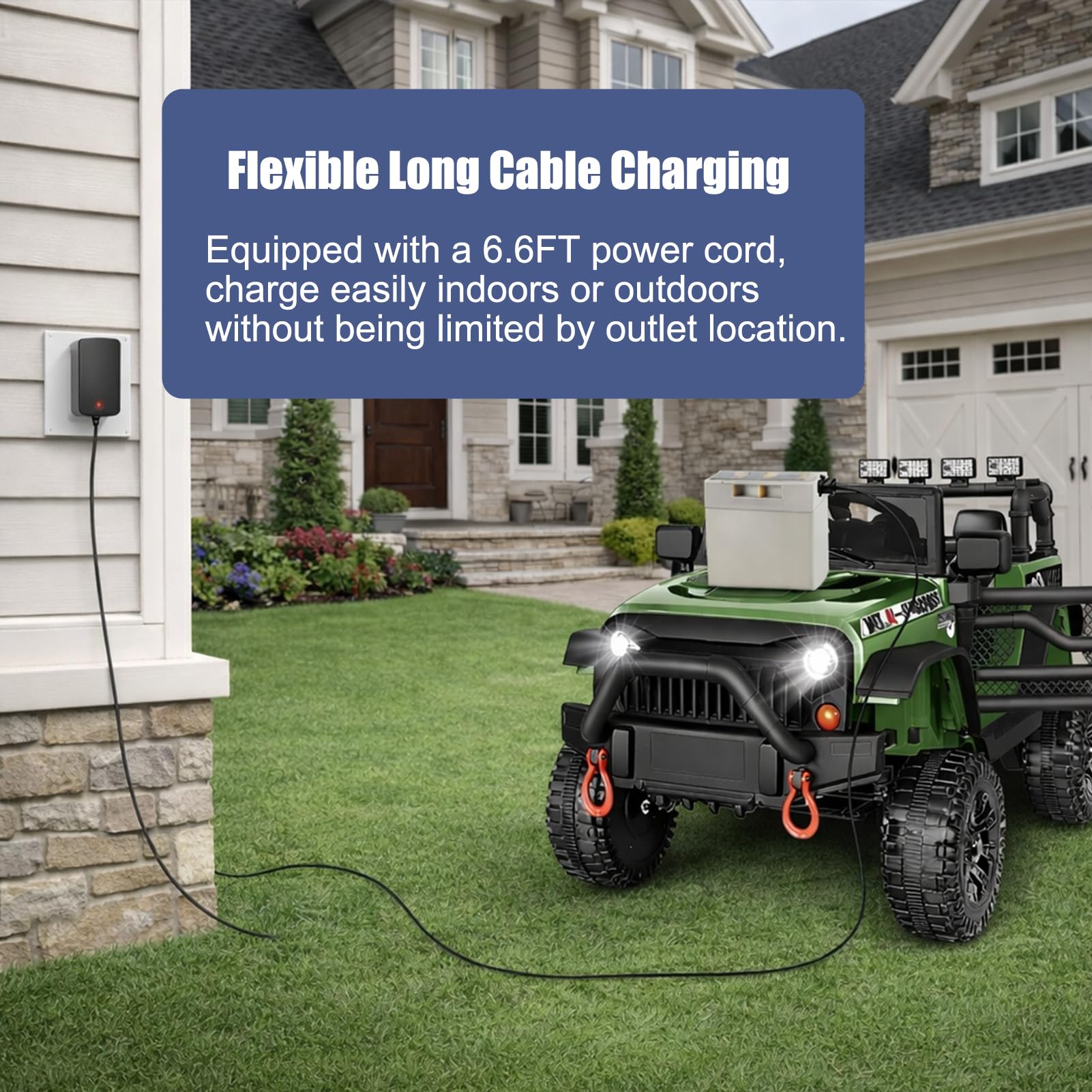 Caricabatterie da 12 V compatibile con Power Wheels 12 V grigio e arancione batteria superiore, ricambio compatibile con Fisher-Price 00801-0638 00801-1869 00801-1778 00801-0972 00801-1480 Ride On