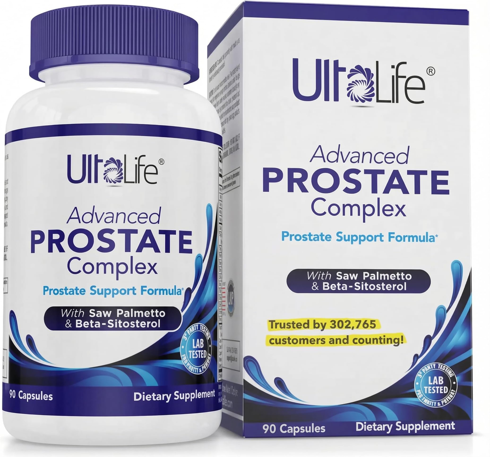 UltaLife Advanced Saw Palmetto Prostate Supplement For Men w/Beta Sitosterol Rated Best Health Formula to Reduce Urge For Frequent Urination, DHT Blocker, Improve Sleep, Performance- 90 Capsules