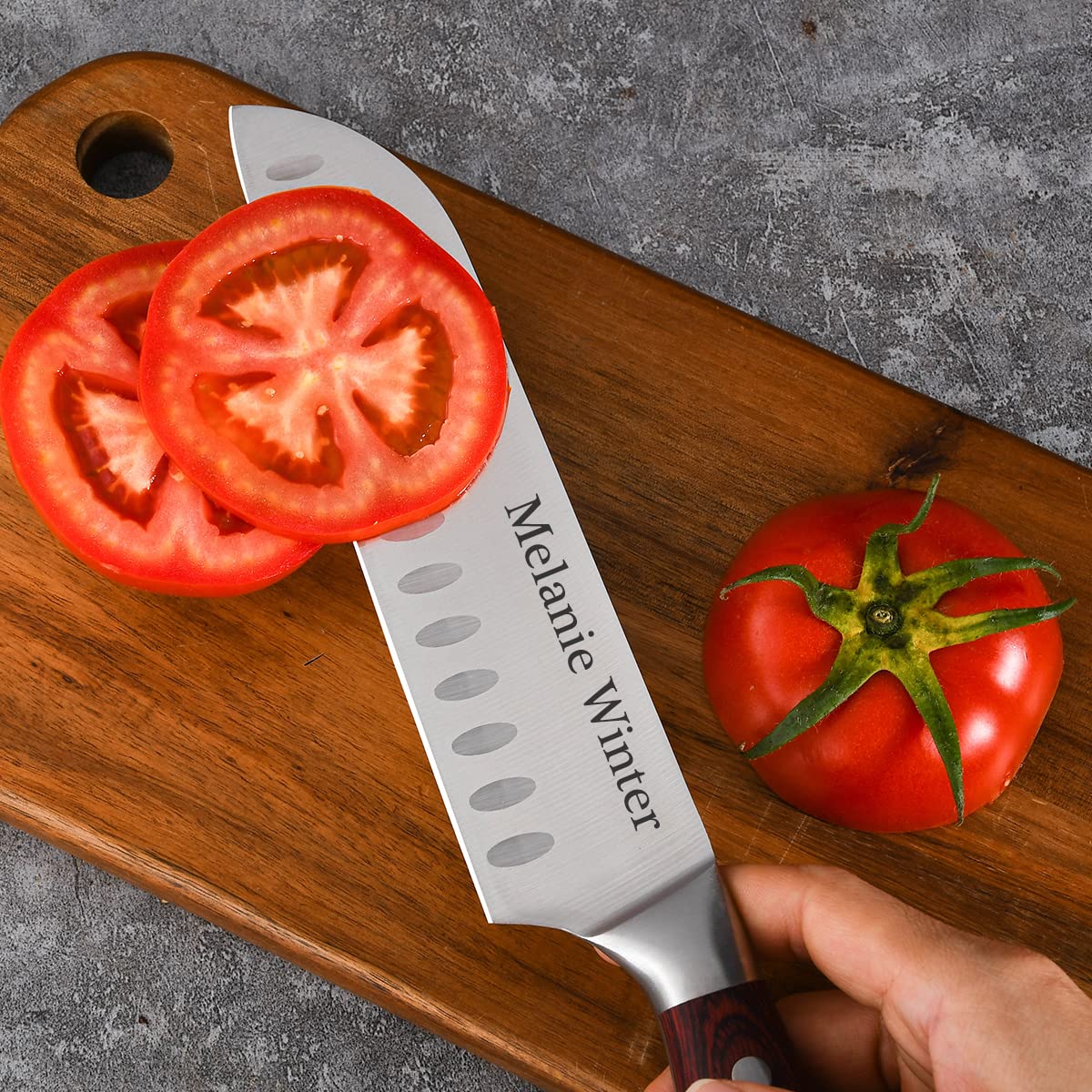 polar-effekt Kochmesser mit Gravur - Küchenmesser aus Japanstahl VS Kobe – Personalisiertes Fleischmesser mit Geschenketui – Geschenkidee zum Geburtstag