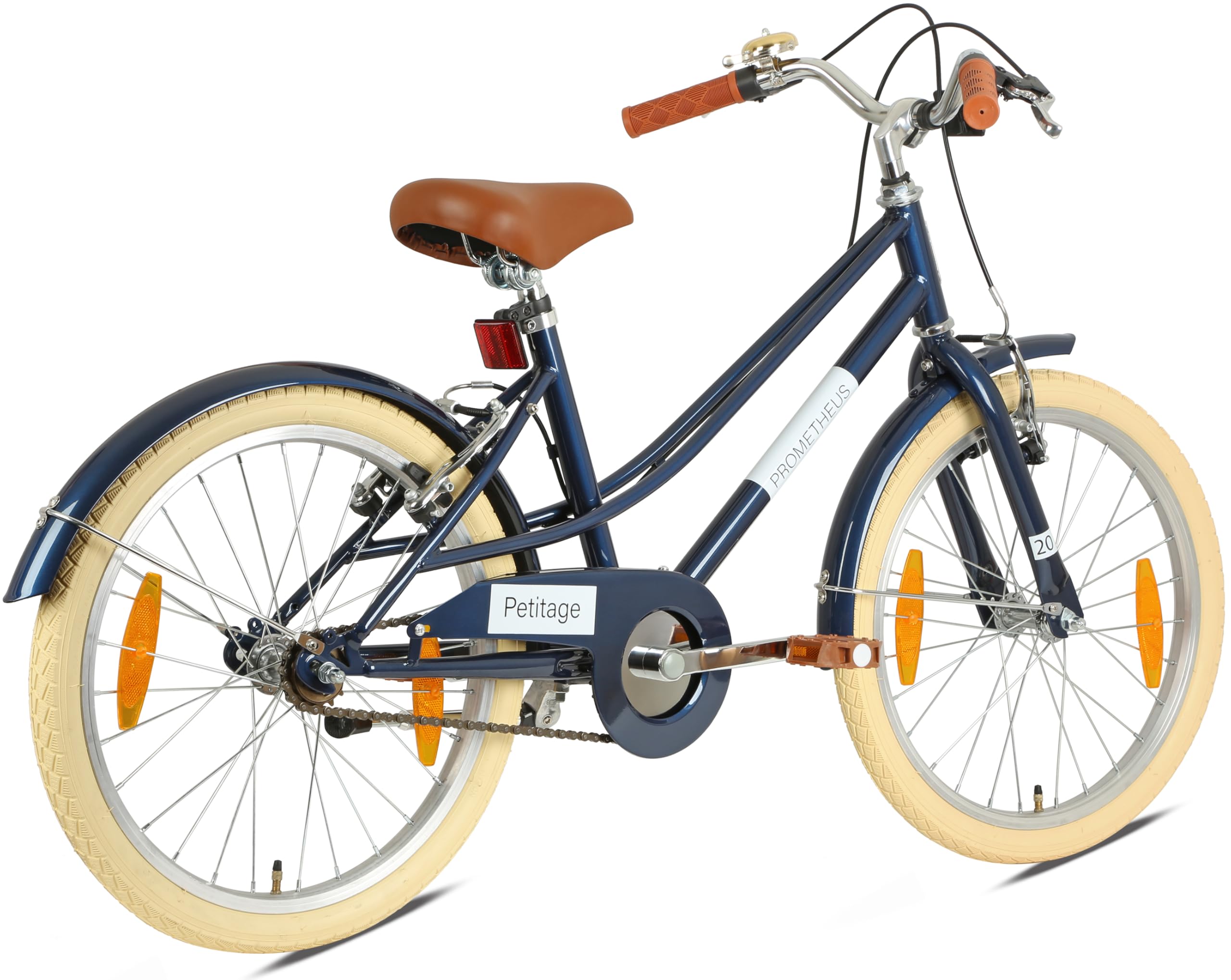 PROMETHEUS BICYCLES Vélo rétro pour enfant 20" unisex bleu | Vélo 20" pour enfants à partir de 6 ans