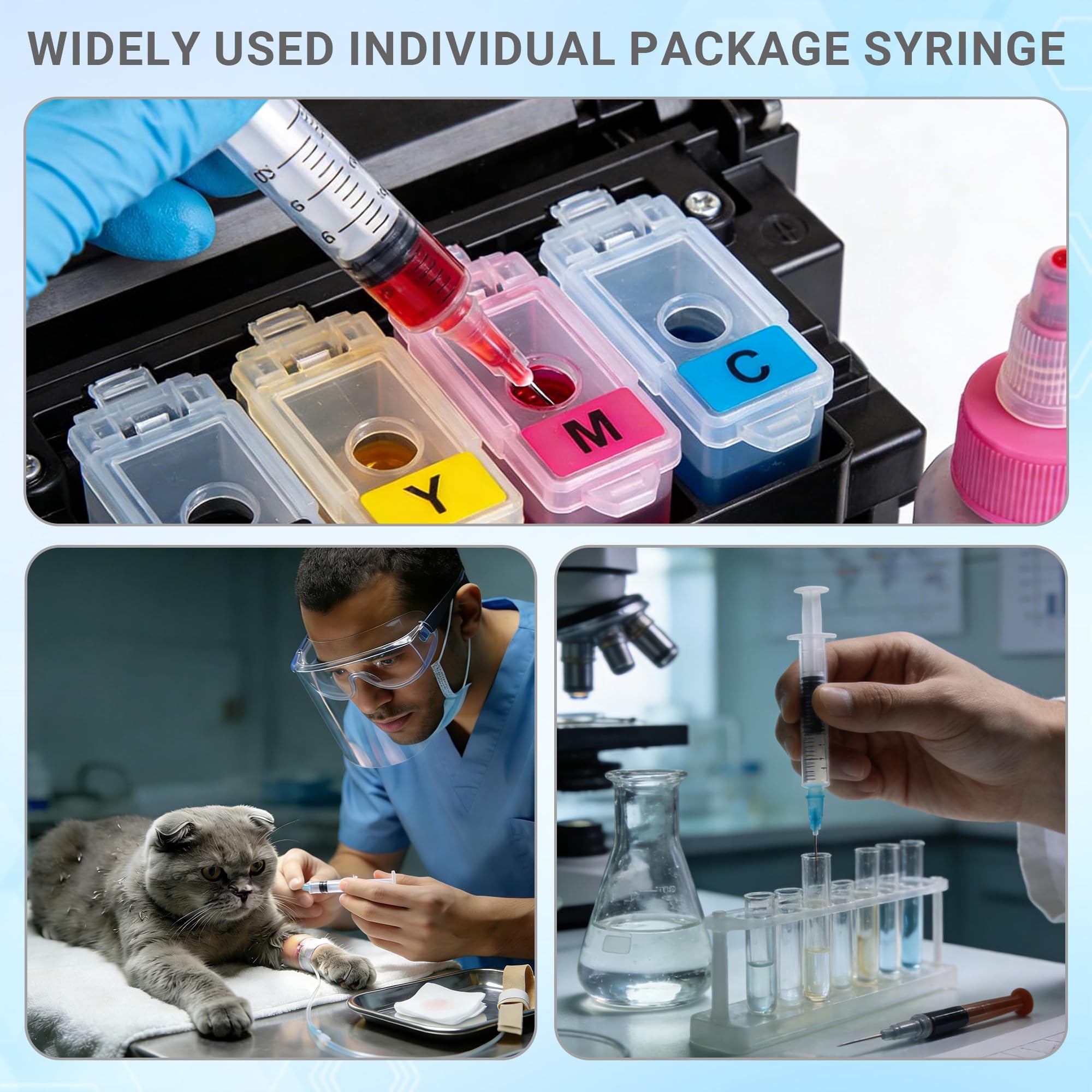 100 Pack 1mL 27Ga 1/2 Inch 13MM Lab Syringe Tools, Individually Packed — Amazon image 7