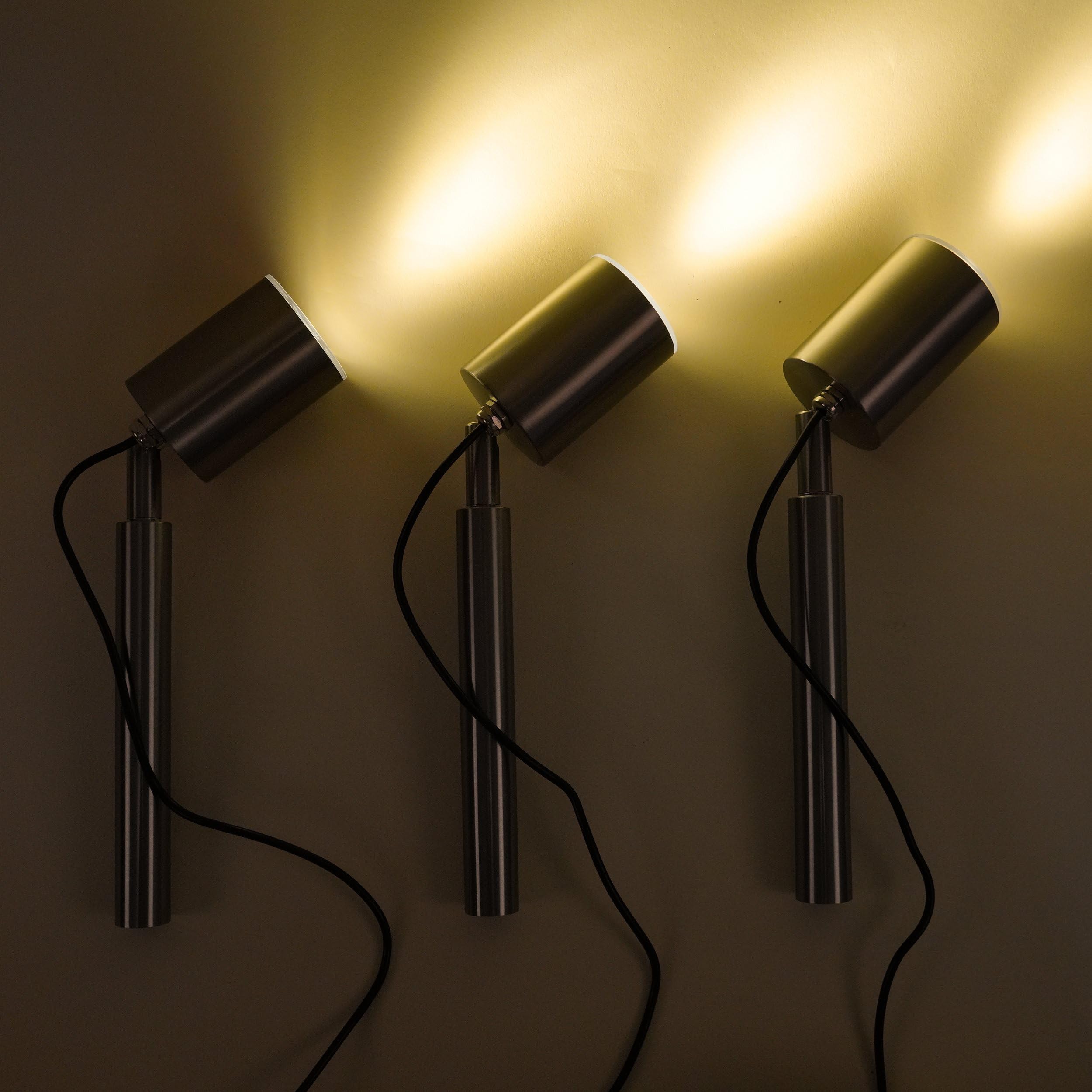 Esotec Premium Strahler PowerTrio, 3er-Set, Edelstahl, Duo Color 3000K 6000K, Solarmodul, Erdspieß, Akku, LED Spot Solarstrahler, Teichbeleuchtung, Spotlight, Metall, IP54, außen, wetterfest, 102705