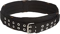 Custom Leathercraft 5623 Padded Comfort Tool Belt, 3 Inch Wide Black - Durable Foam Padded Work Belt for Contractors