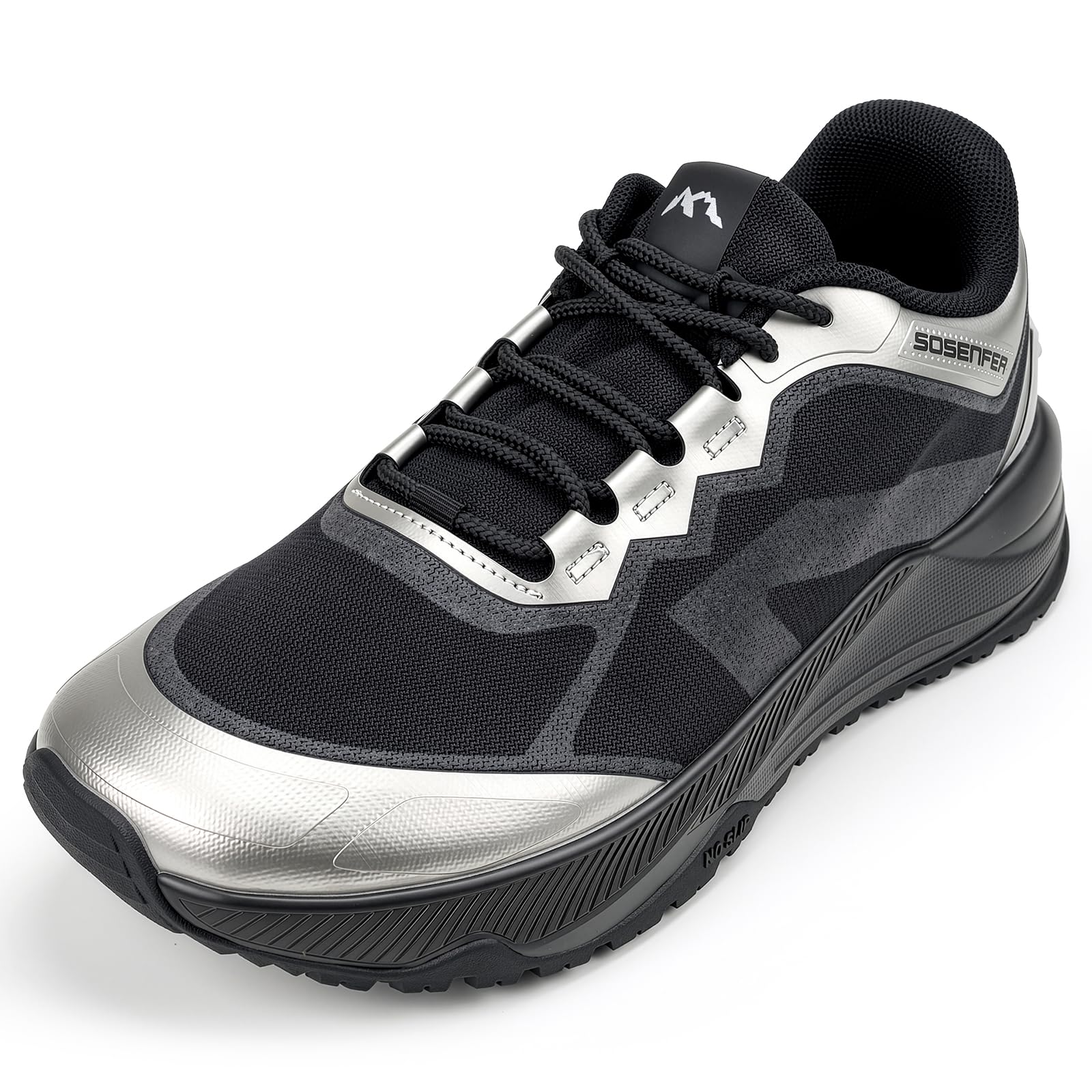 Sosenfer Laufschuhe Herren Sportschuhe Extra Breit Traillaufschuhe mit Dämpfung Leicht Atmungsaktive Straßenlaufschuhe Bequeme Turnschuhe für Gelände, Outdoor & Fitness Sport