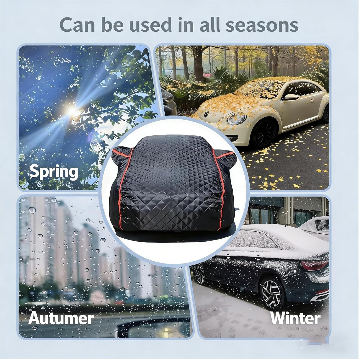 Auto Abdeckplane Für Honda HR-V 1998-2018, Autogarage Ganzgarage Hagelschutz Autoabdeckung Winter Sommer Winterfest Auto Plane Gefüttert Allwetter e469d