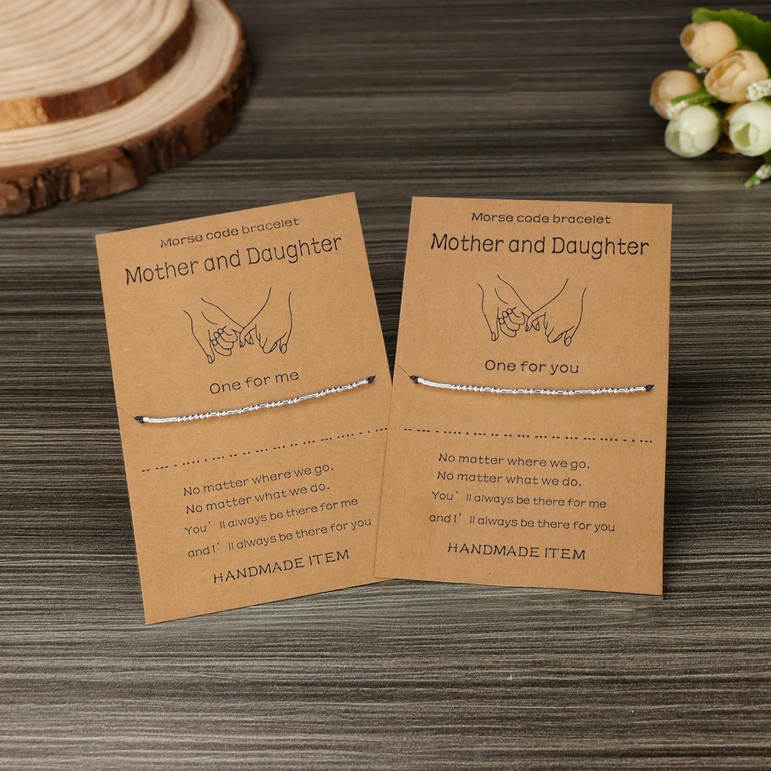 Lcherry Pinky Promise Distance Matching Friendship Couple Bracelets for Women Funny Morse Code Bracelet for Women 2 Pieces Christmas gifts - Image 5