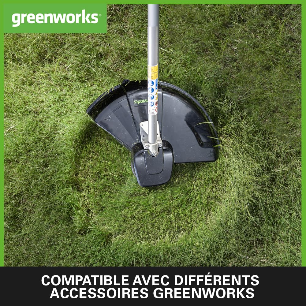 Greenworks Débroussailleuse à Fil Électrique 230V, Moteur Électrique 40cm Largeur de Coupe 2mm Fil, Tête d'Alimentation par Frappe au Sol Semi - Automatique GST1246