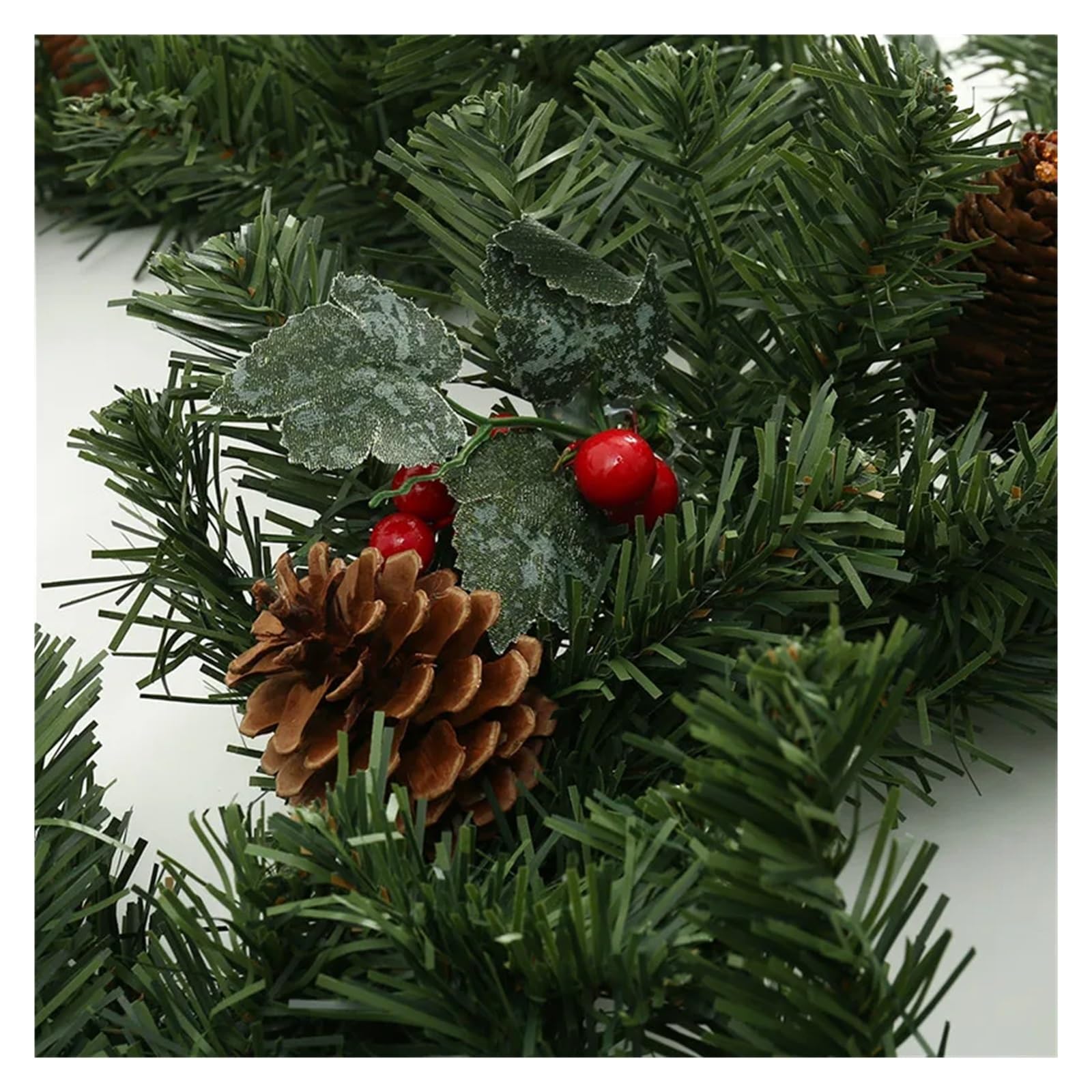 Guirnalda de Navidad Guirnalda navideña de ratán de 1,8 M, Guirnalda Decorativa de Navidad, árbol de Navidad Artificial, Pancarta de ratán, decoración Colgante, Corona de Fiesta