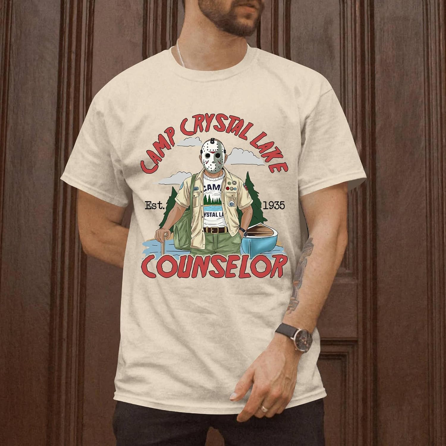 Butcher Shop Shirt - Camp Counselor Shirt - Scary Tshirts - Horror Characters Shirt - Halloween Movie T Shirt - Image 2