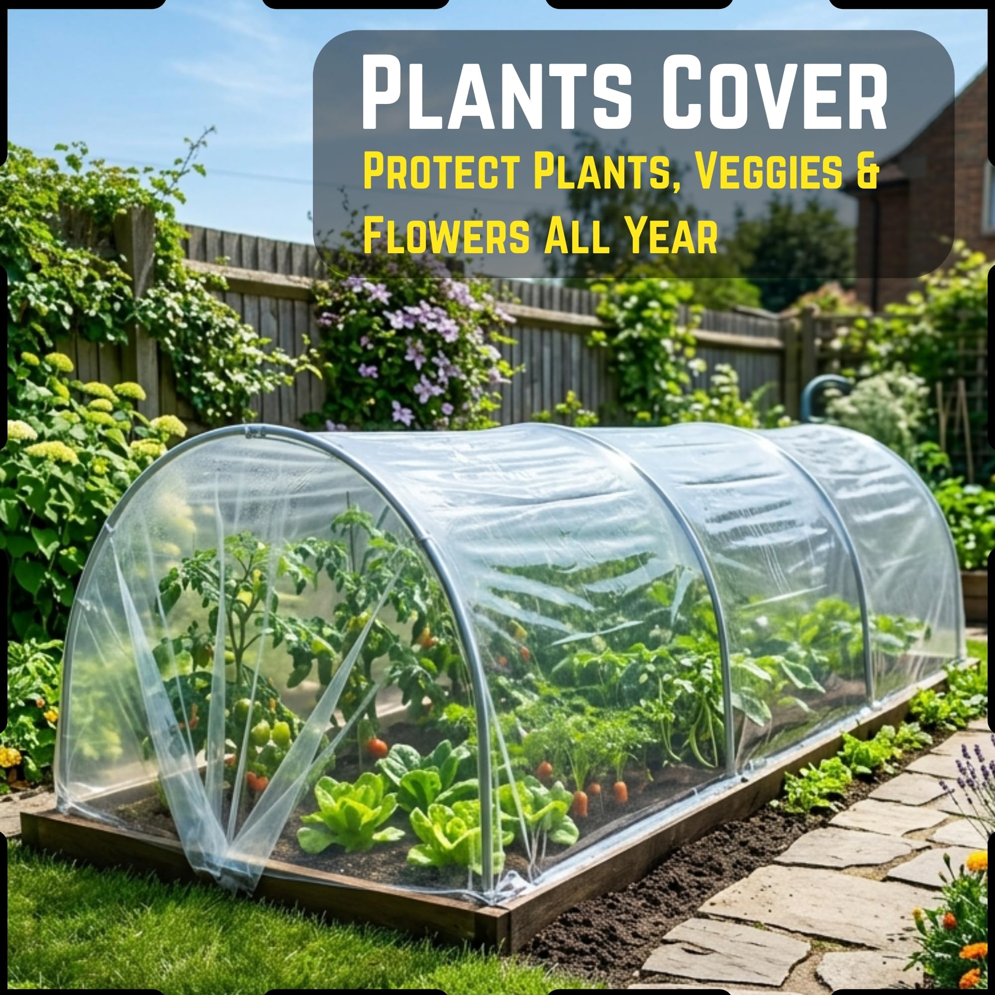 Telo in plastica extra spesso, 2,3 kg, resistente, 2 x 10 m, in polietilene trasparente, membrana in polietilene ispessito, impermeabile, per giardino, protezione contro le macerie