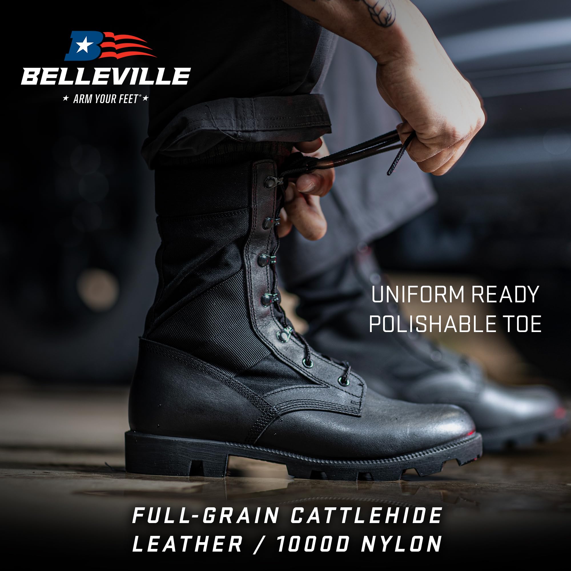 Belleville Mens Tactical Boots Canopy Jungle Boot Mud Shedding Outsole | Military Boots for Men Mud-Shedding Panama Outsole Removable Cushioning Insert Puncture-Resistant Insole Reinforced Se product thumbnail 8
