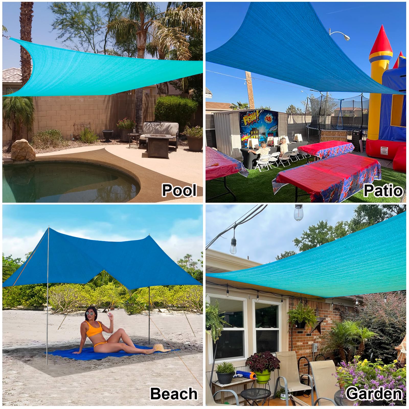 Sun様 Amazon.com : Amagenix Triangle Sun Shade Sail 32'X32'X32' Blue