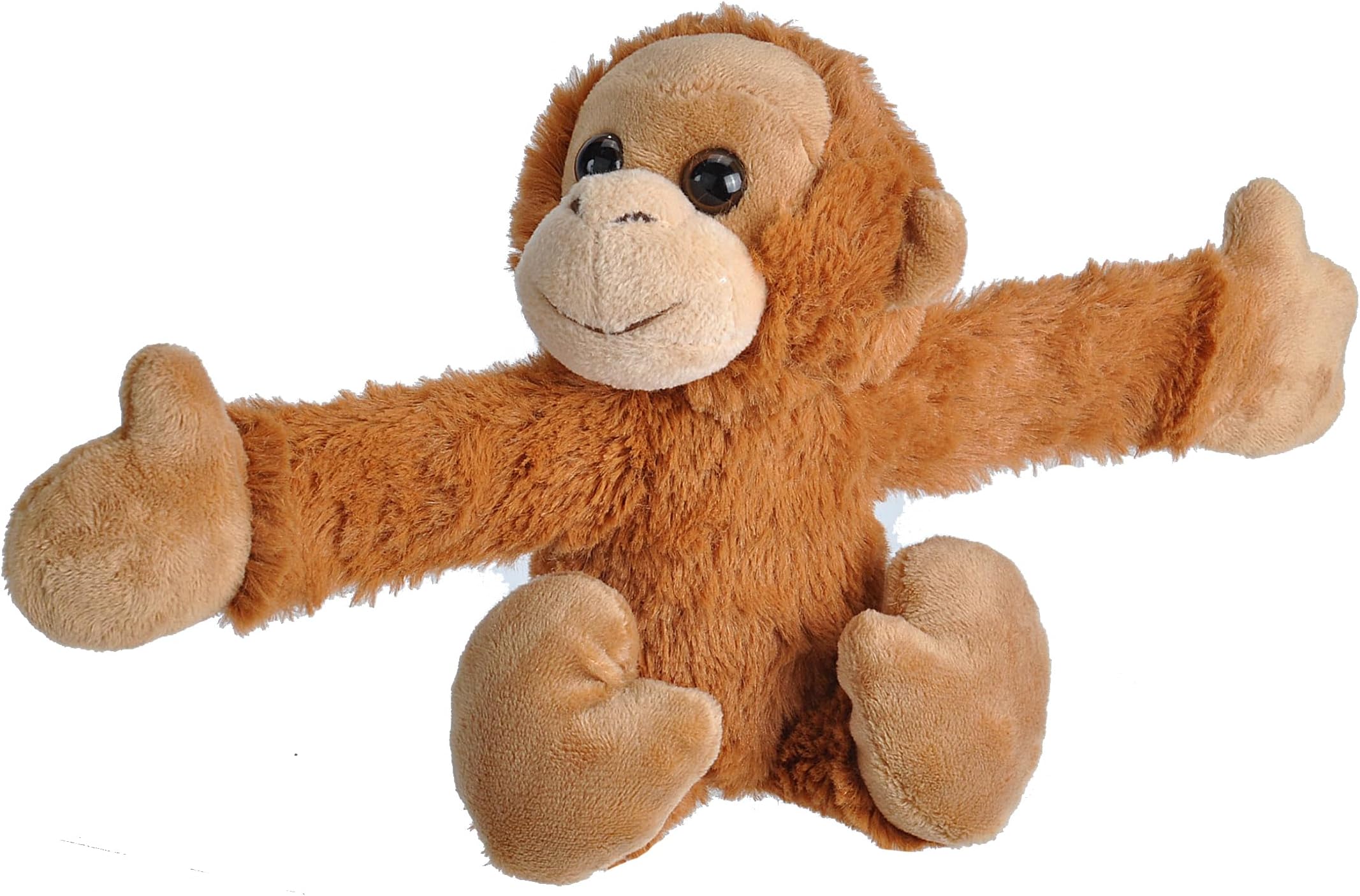 WILD REPUBLIC Huggers Orangutan Plush Toy, Slap Bracelet, Stuffed Animal, Kids Toys, 8 Inches