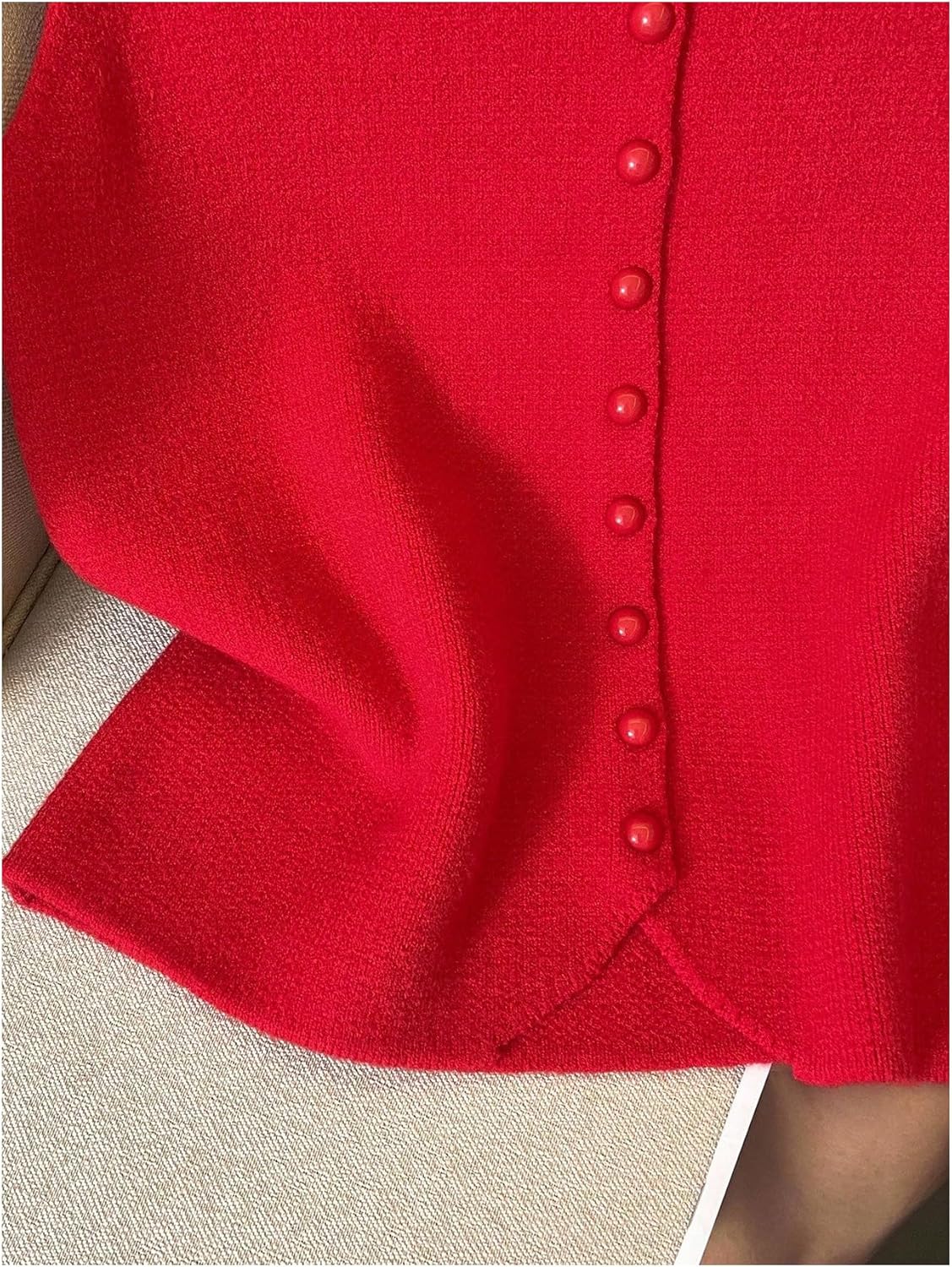 OYOANGLE Women's Button Up Sweater Vest Sleeveless Mock Neck Dressy Knit Sweater Tank Tops - Image 5