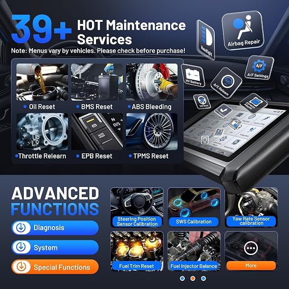 XTOOL D7W OBD2 Scanner Diagnostic Tool: 2026 Wireless Ver. of D7/D7S/D7BT, AI-Assisted Bidirectional Scan Tool with Full System Diagnostic, PMI, ECU Coding, 39+ Resets, CAN FD/DoIP, Scanner for Car