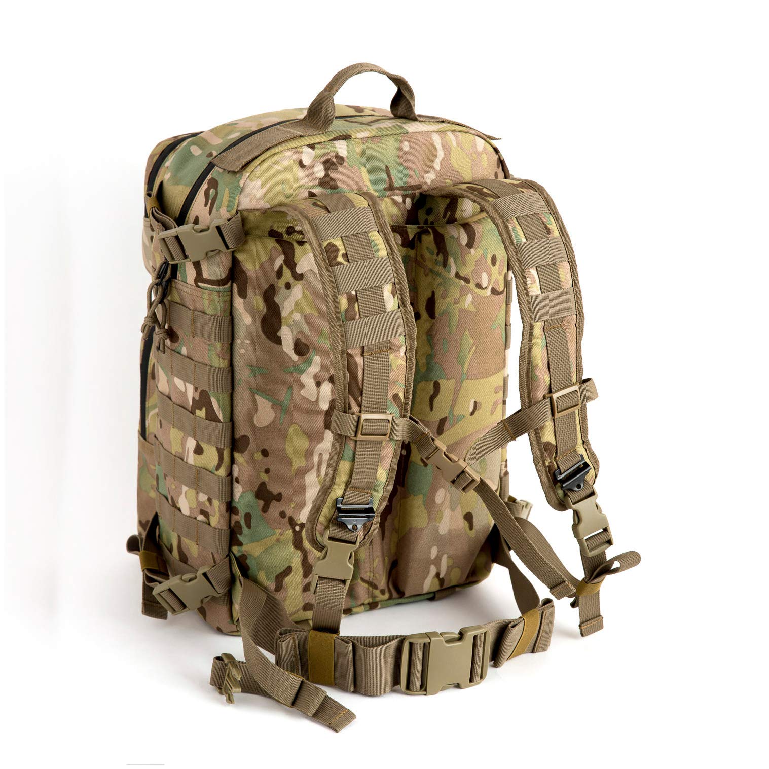 Black Laser Cut MOLLE Assault Pack | Laser Cut Black Molle Rucksack 30L Backpack For Army