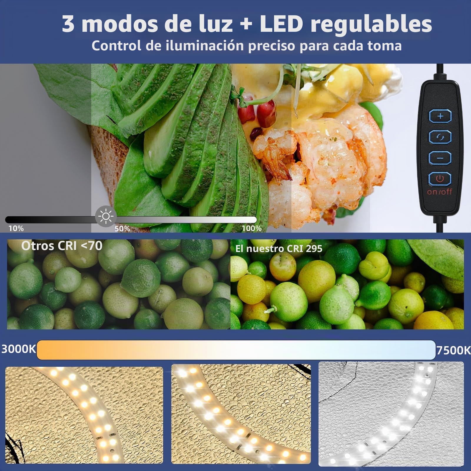 Caja de Luz Profesional 40x40cm Compatible con USB-C, Versión Mejorada 18W 180 Leds Dimmables (CRI>97), 6 Fondos, 3 Modos de Luz – Estudio Fotográfico Plegable para Fotos de Productos, Joyas