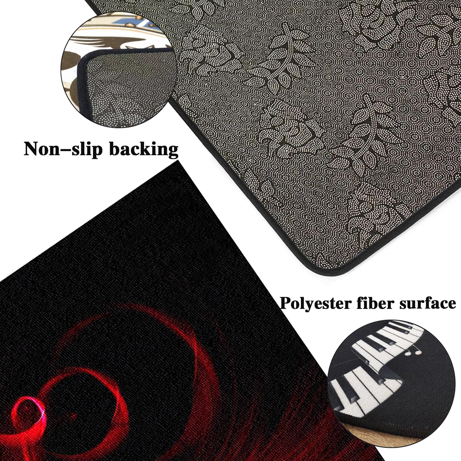 Tappeti Batteria Acustica Tappeto Batteria Elettronica Antiscivolo Tappeto A Tamburo Insonorizzante per Grancassa Rullante E Altri Componenti del Set di Tappetini Tappetino Insonorizzato 230 x 180 cm