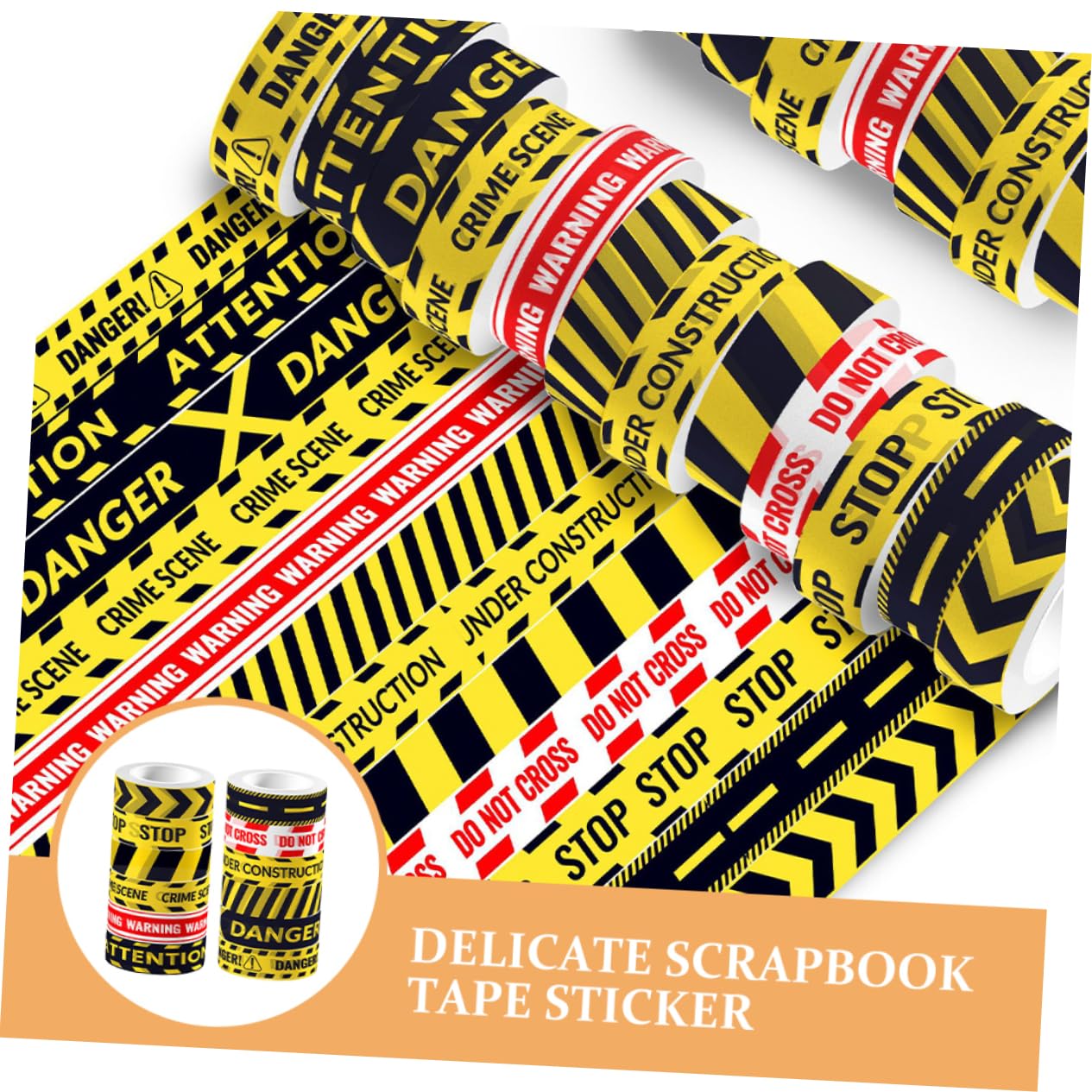 Sewroro 48rouleaux Ruban Adhésif Décoratif à Slogan Avertissement Pour Scrapbooking Autocollants Auto-adhésifs Pour Journaux Et Albums
