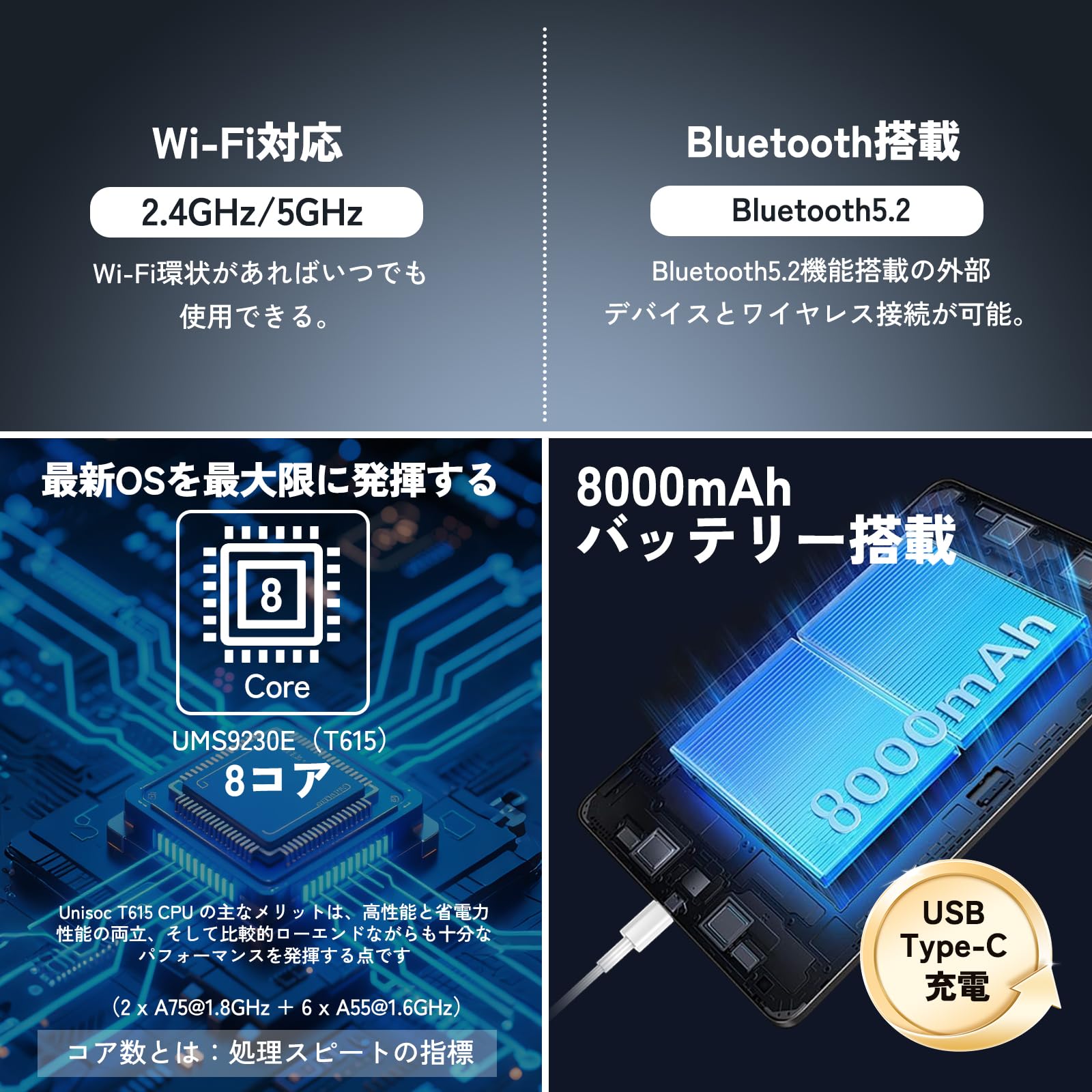 KINGRID T90 Wi-Fiモデル　値下げ相談可 Amazon.co.jp: 【Android16 タブレット 11インチ 世界初登場】Kingrid