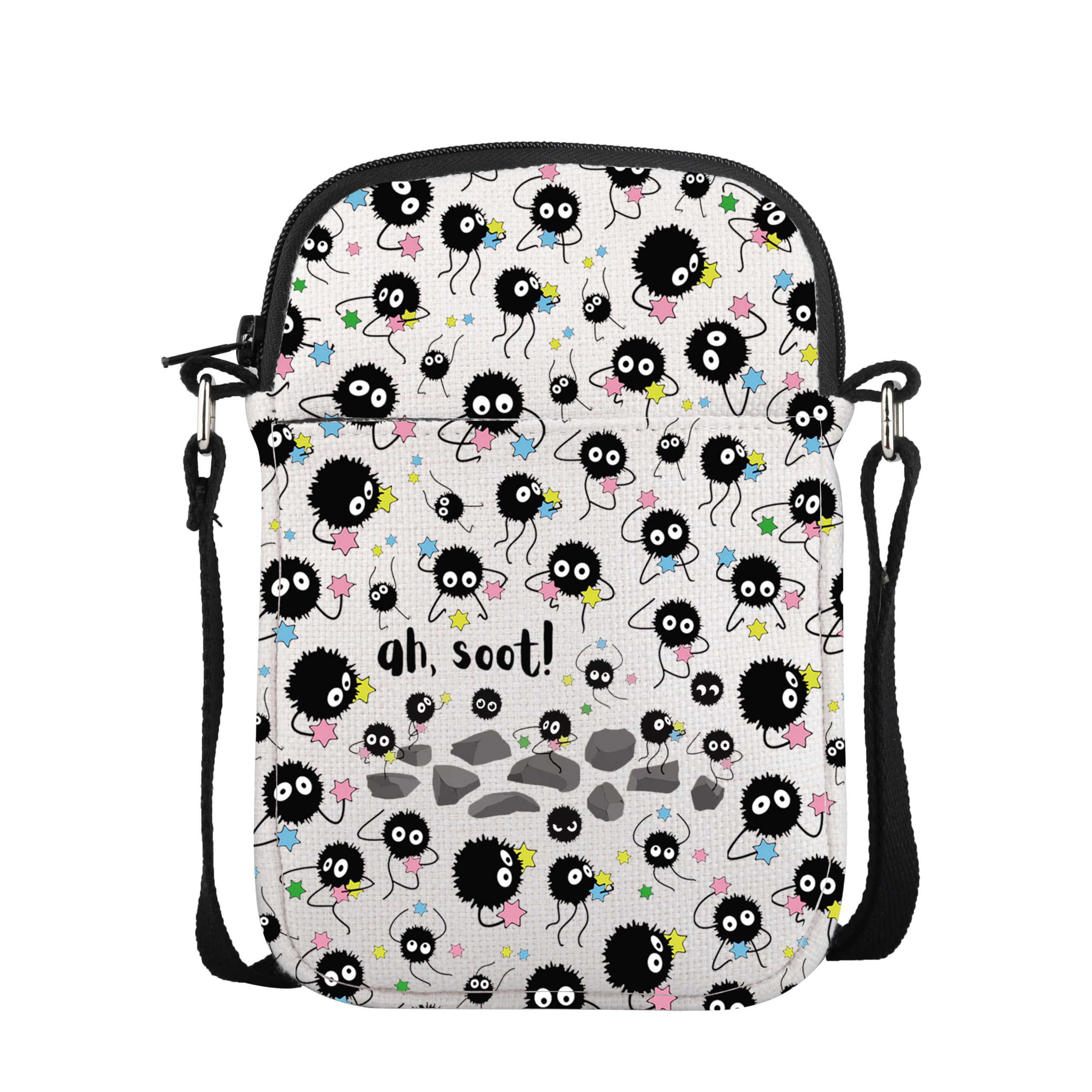POFULL Anime Inspired Crossbody Bag - Soot Sprite Anime Lover Gift - Ah Sot Crossbody Bag