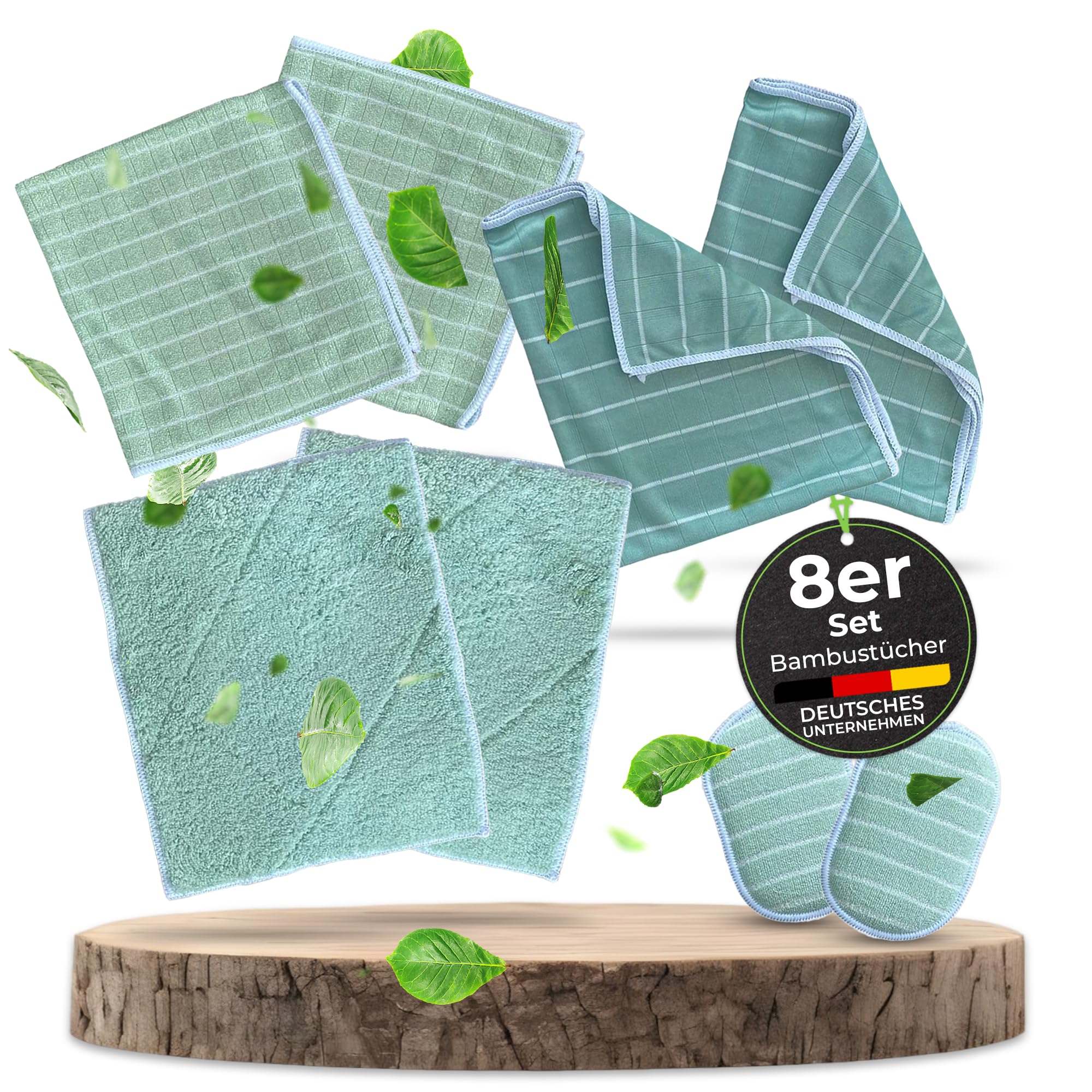 KERA Bambus Lappen Tcher 8er Set fr Fenster Kche Bad | Streifenfrei  Fusselfrei Extra Saugstark Nachhaltig | Putztcher + Geschirrtcher +  Fenstertcher | 60 waschbar Trockner geeignet : Amazon.de: Kche, Haushalt  & Wohnen