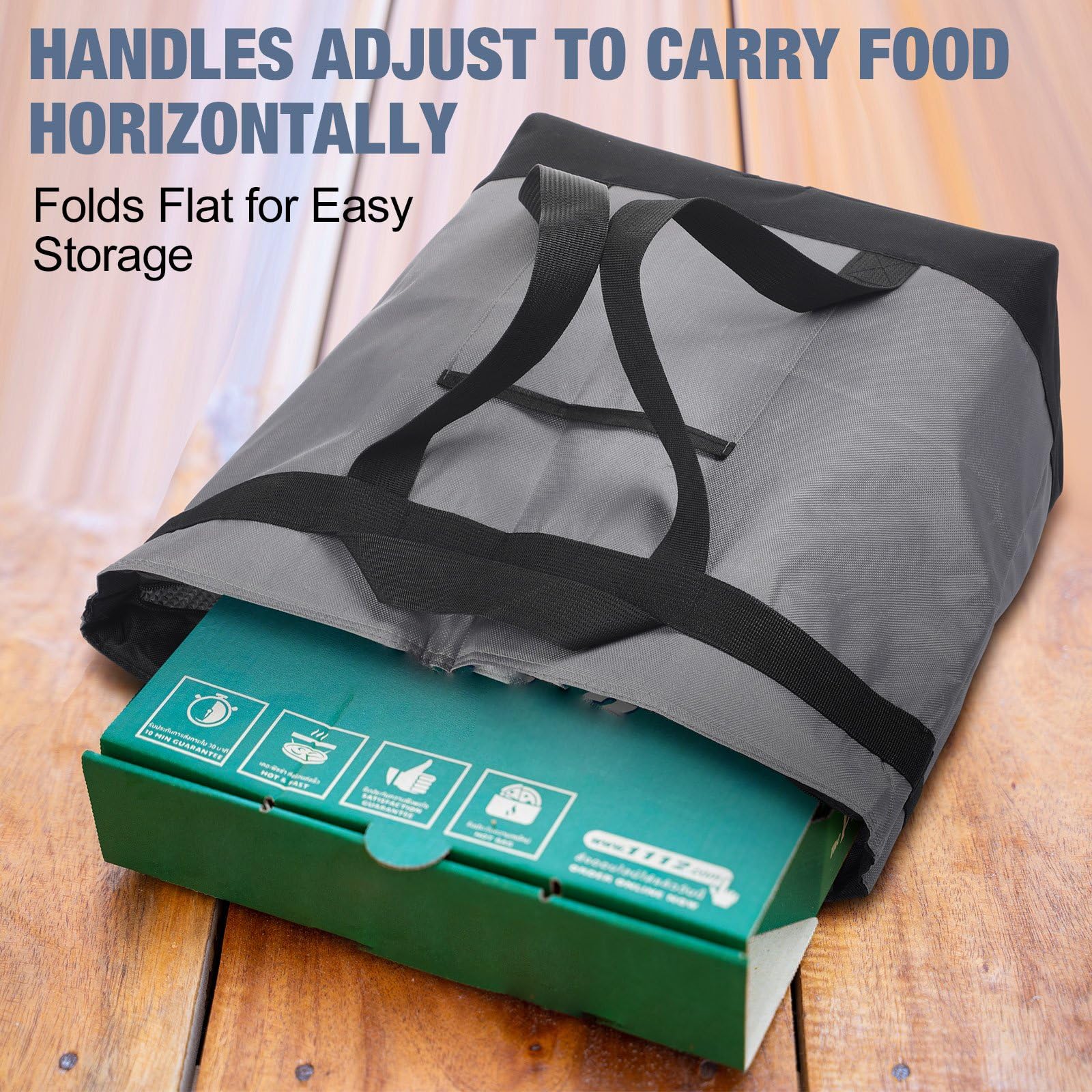 Pickmesh Paquete de 6 bolsas grandes aisladas plegables suaves a prueba de fugas con aislamiento de espuma térmica, bolsa de comestibles para entrega de alimentos, bolsa de mano para picnic, viajes,