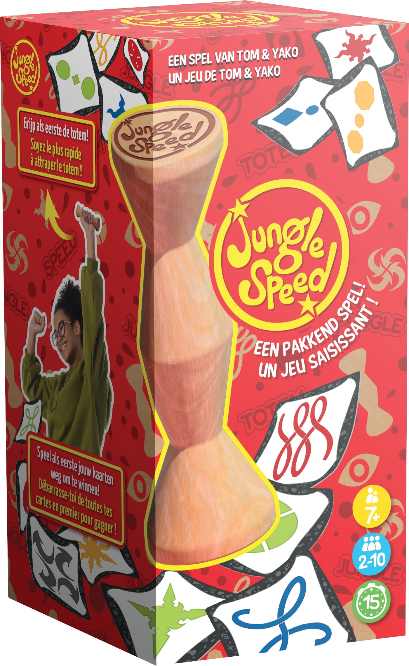 Asmodee | Jungle Speed - closed ECO pack | FR/NL | ZYGOMATIC | Ages 7+ | 2-10 players | 15-30 minutes per game | party game