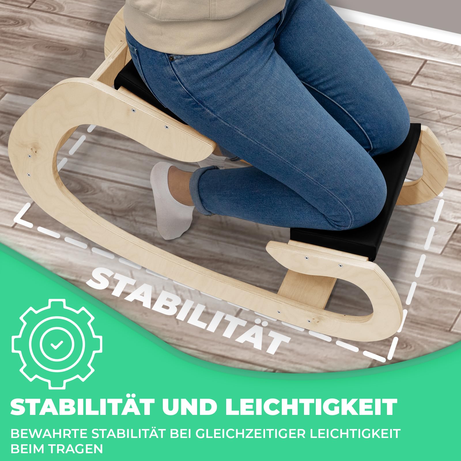 Ergonomischer Kniestuhl und Schaukelstuhl - Verbessern Sie Ihre Haltung zu Hause und im Büro